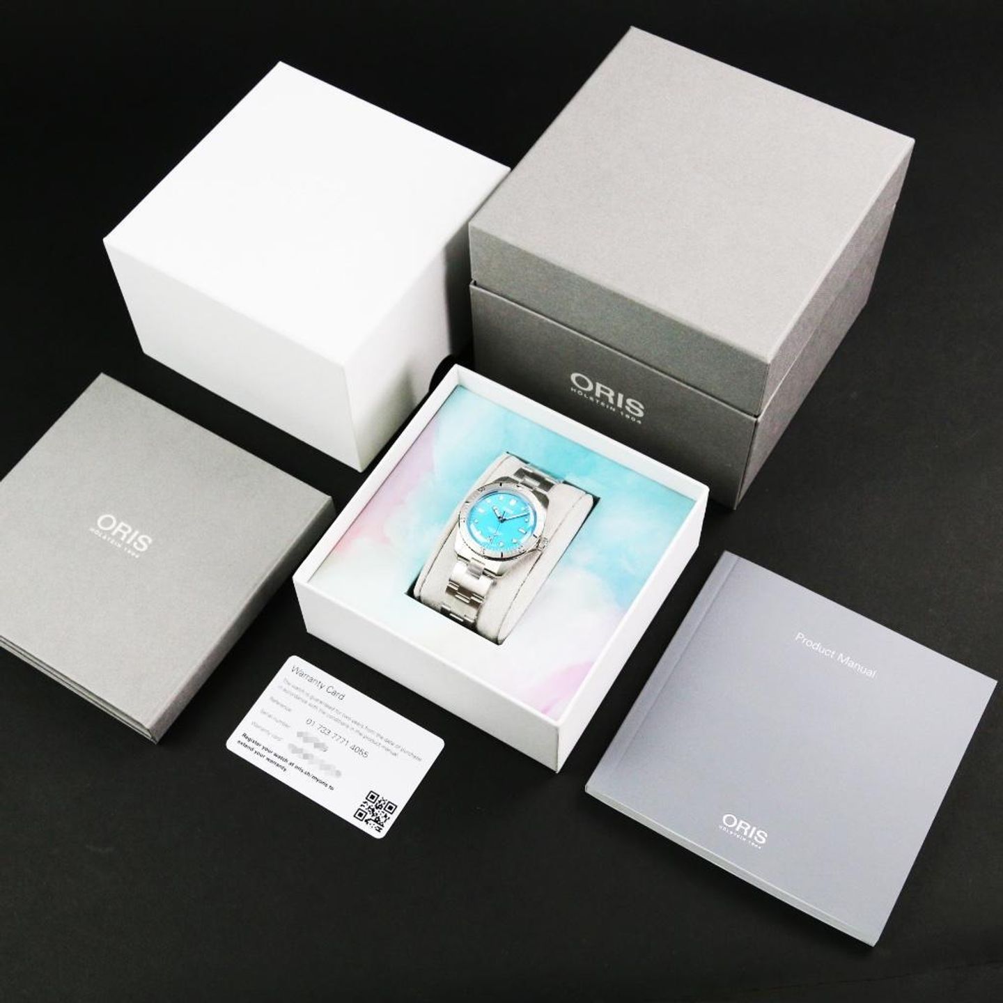 Oris Divers Sixty Five 01 733 7771 4055-07 8 19 18 (Unknown (random serial)) - Turquoise dial 38 mm Steel case (2/7)