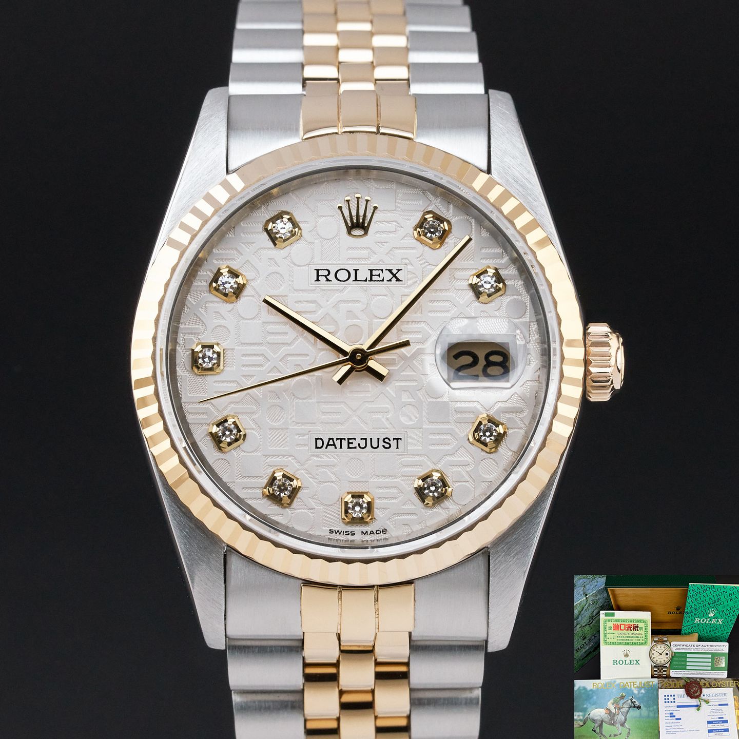 Rolex Datejust 36 16233 (1996) - 36 mm Gold/Steel case (1/8)