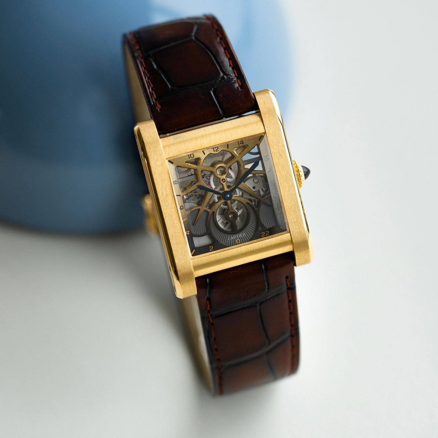 Cartier Tank WHTA0021 (2024) - Transparent dial 35 mm Yellow Gold case (1/3)