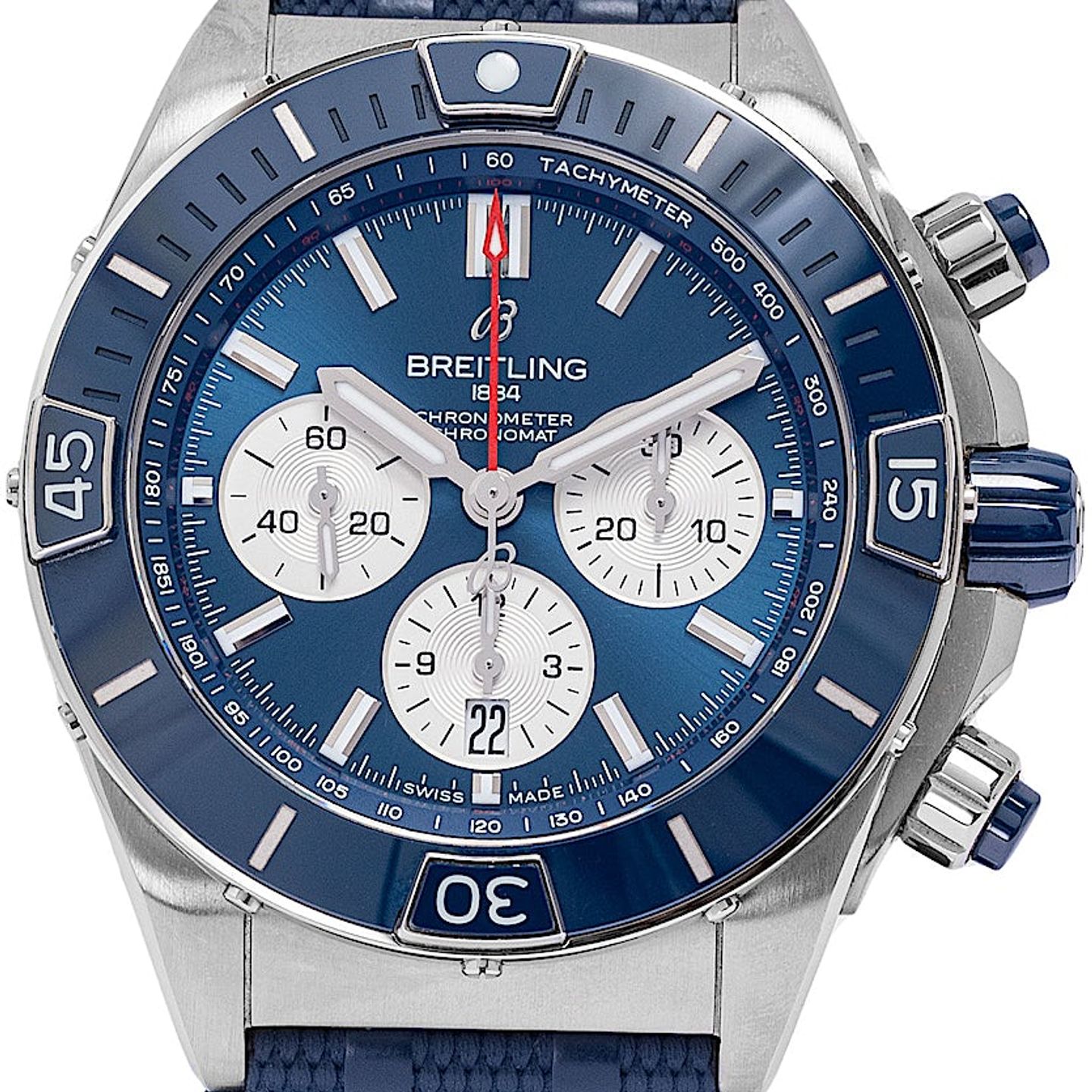 Breitling Chronomat AB0136161C1S1 (2021) - Blue dial 44 mm Steel case (1/4)