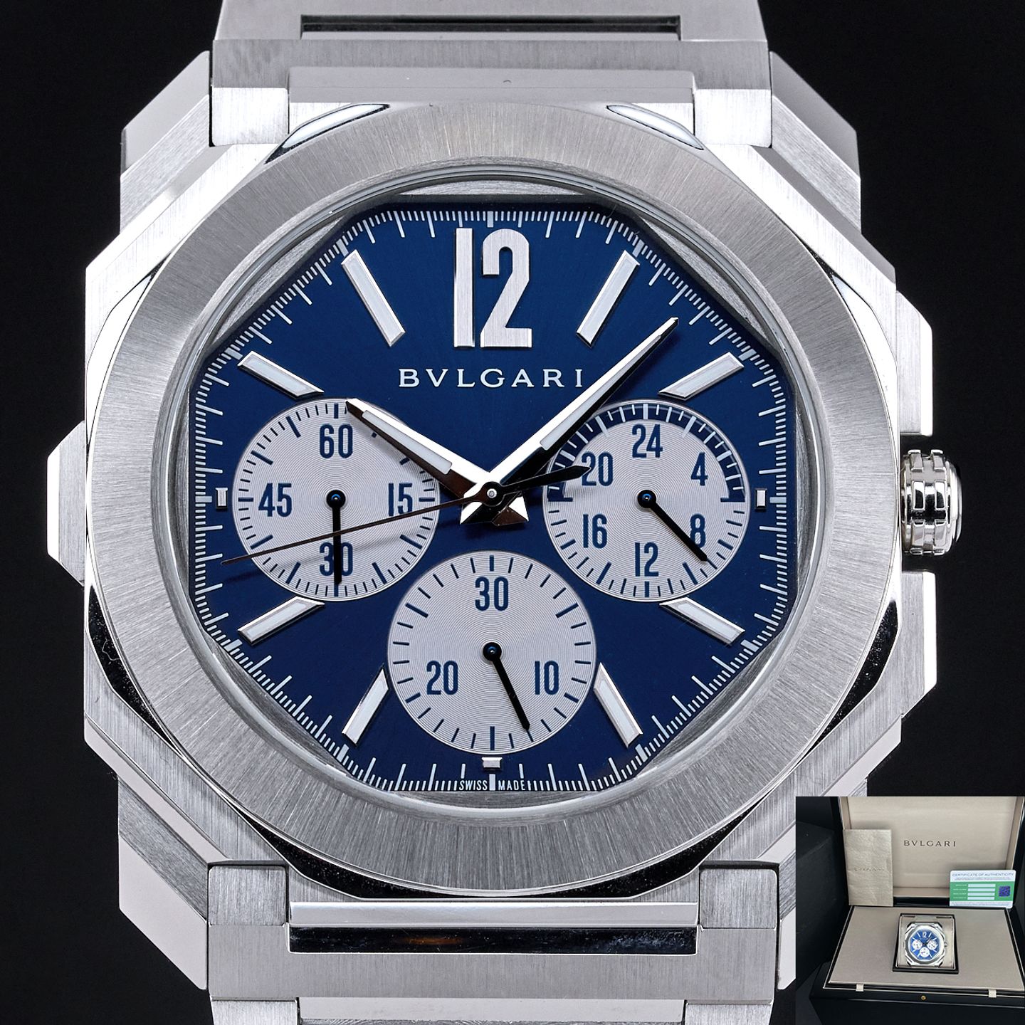 Bulgari Octo 103467 (2024) - Blauw wijzerplaat 43mm Staal (1/8)