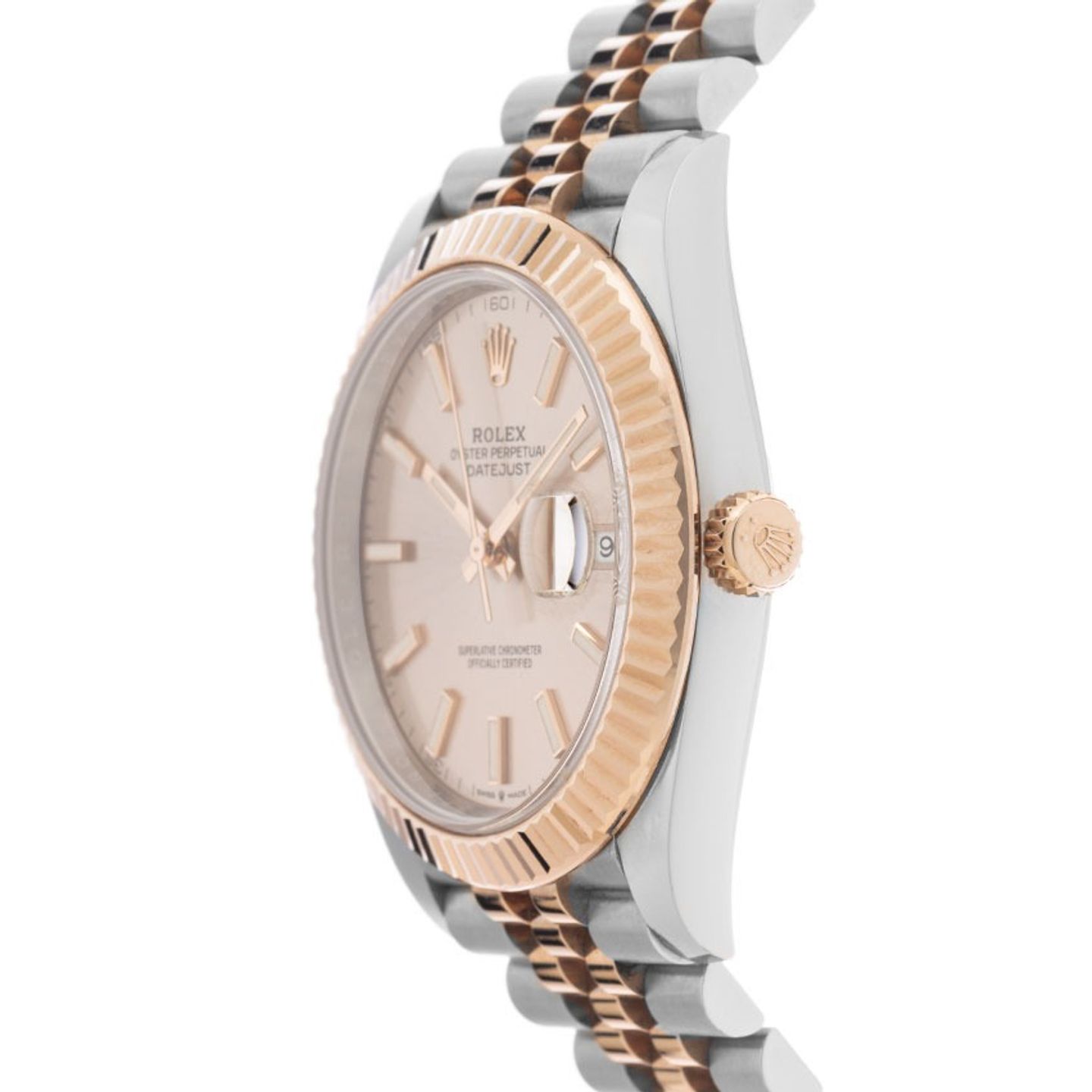 Rolex Datejust 41 126331 (2021) - Pink dial 41 mm Gold/Steel case (4/8)