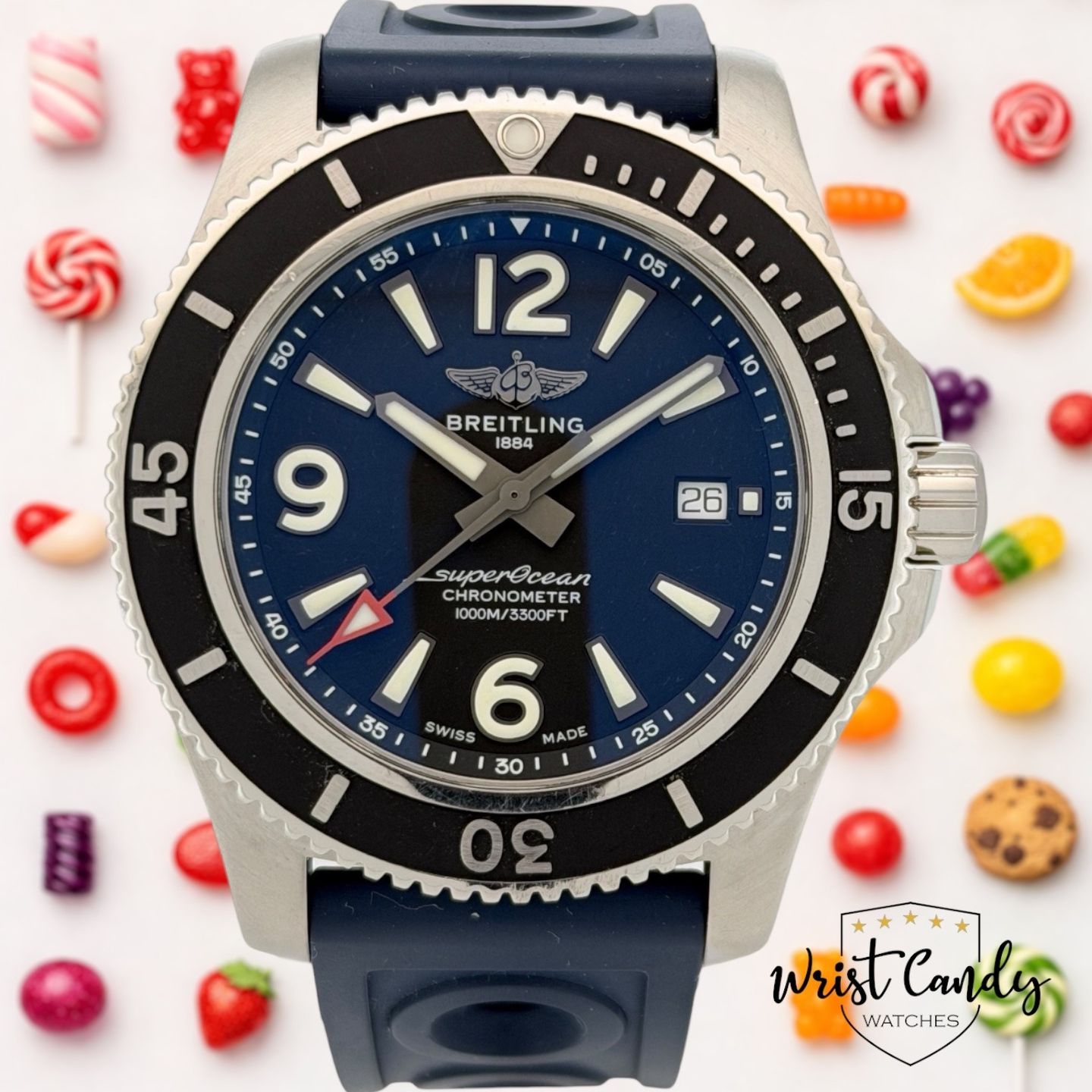 Breitling Superocean 44 A17367D71B1A1 (2019) - Zwart wijzerplaat 44mm Staal (1/8)