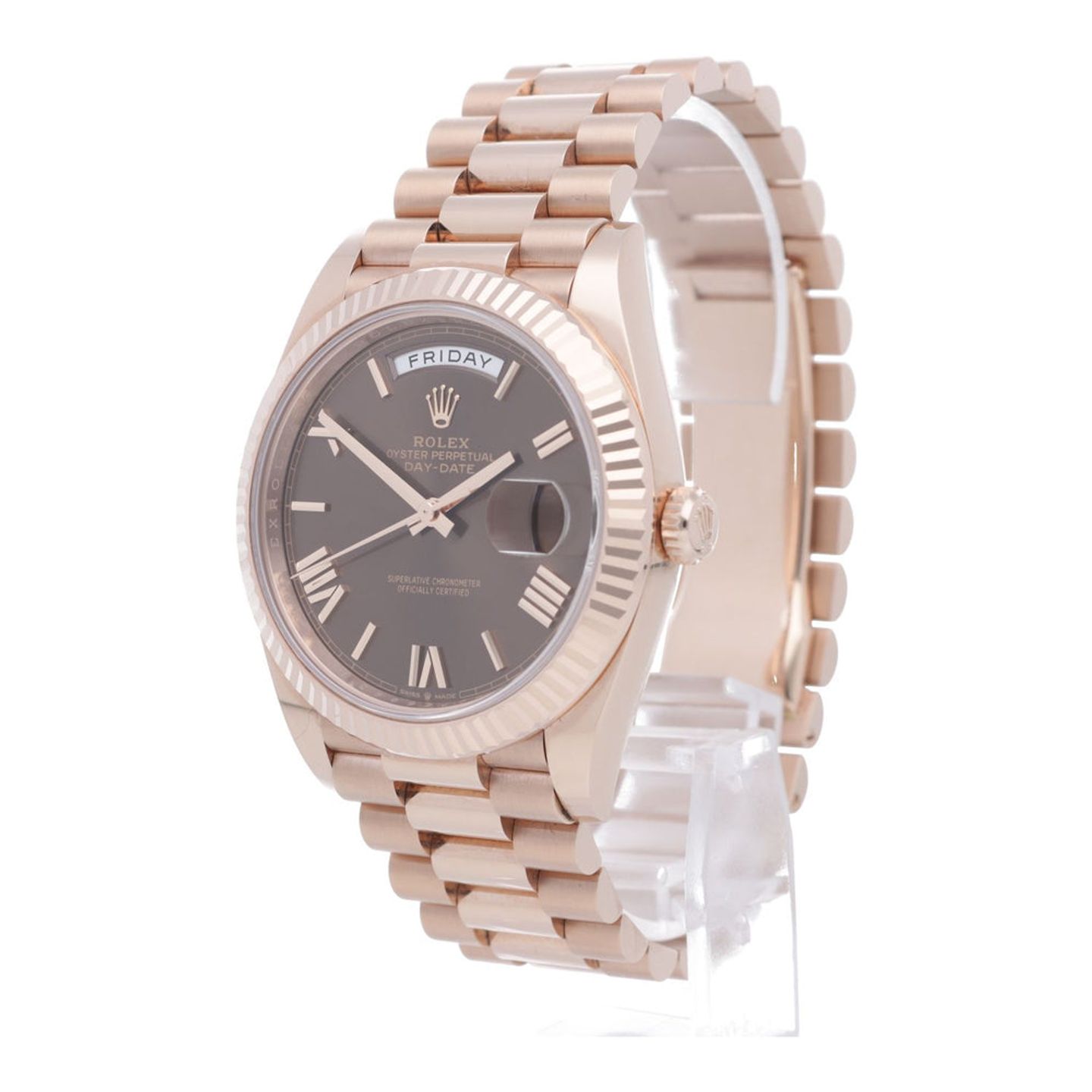 Rolex Day-Date 40 228235 (2025) - Bruin wijzerplaat 40mm Roségoud (2/7)