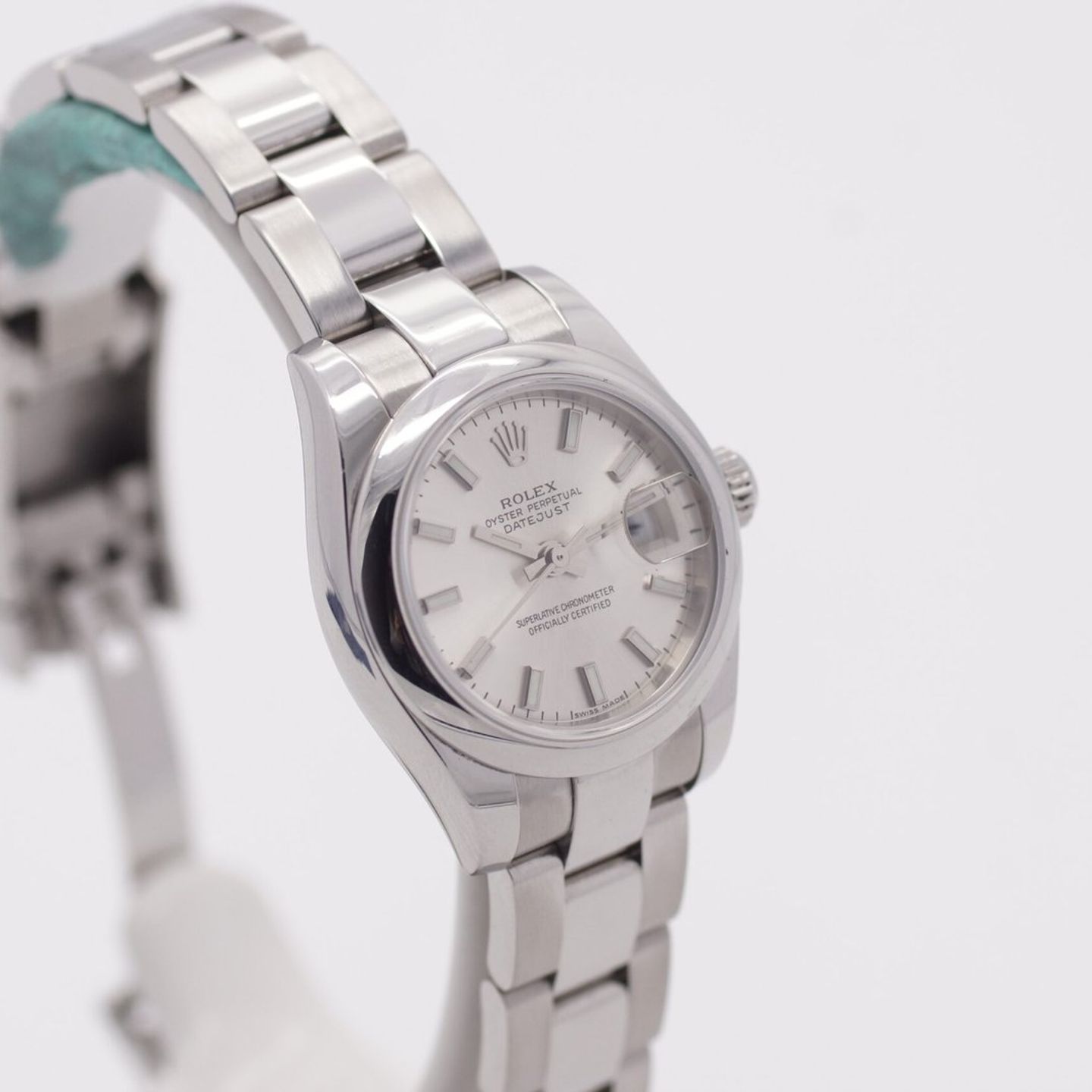 Rolex Lady-Datejust 179160 (2005) - Zilver wijzerplaat 26mm Staal (3/8)
