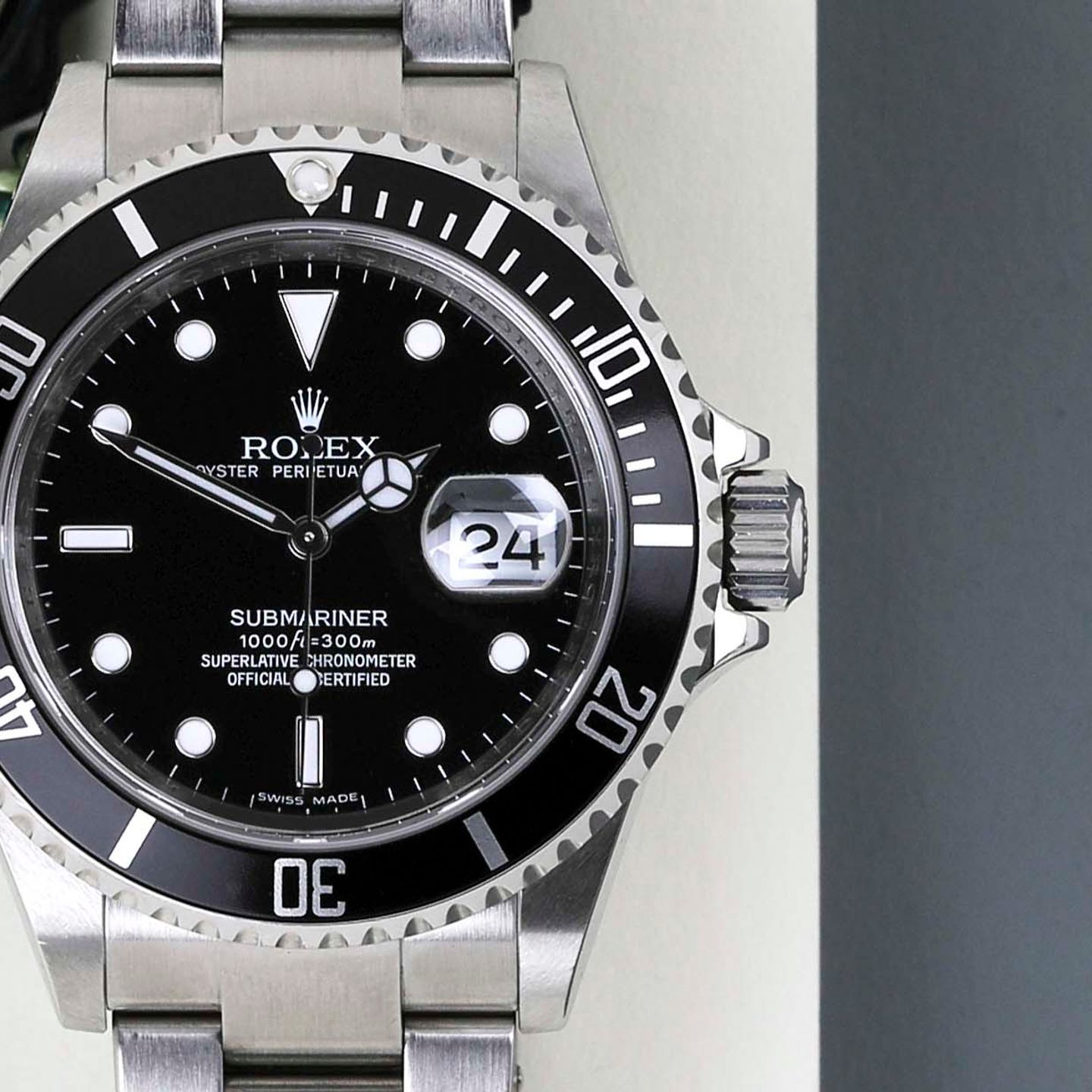 Rolex Submariner Date 16610 (2008) - Zwart wijzerplaat 40mm Staal (5/8)