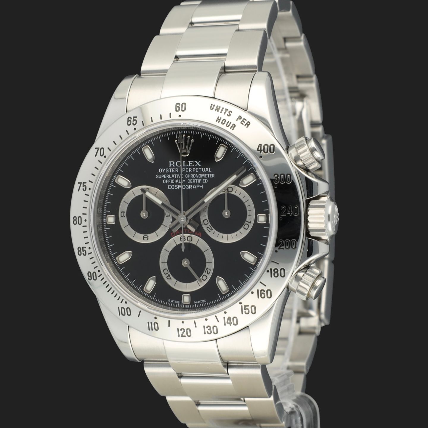 Rolex Daytona 116520 (2010) - Zwart wijzerplaat 40mm Staal (1/8)