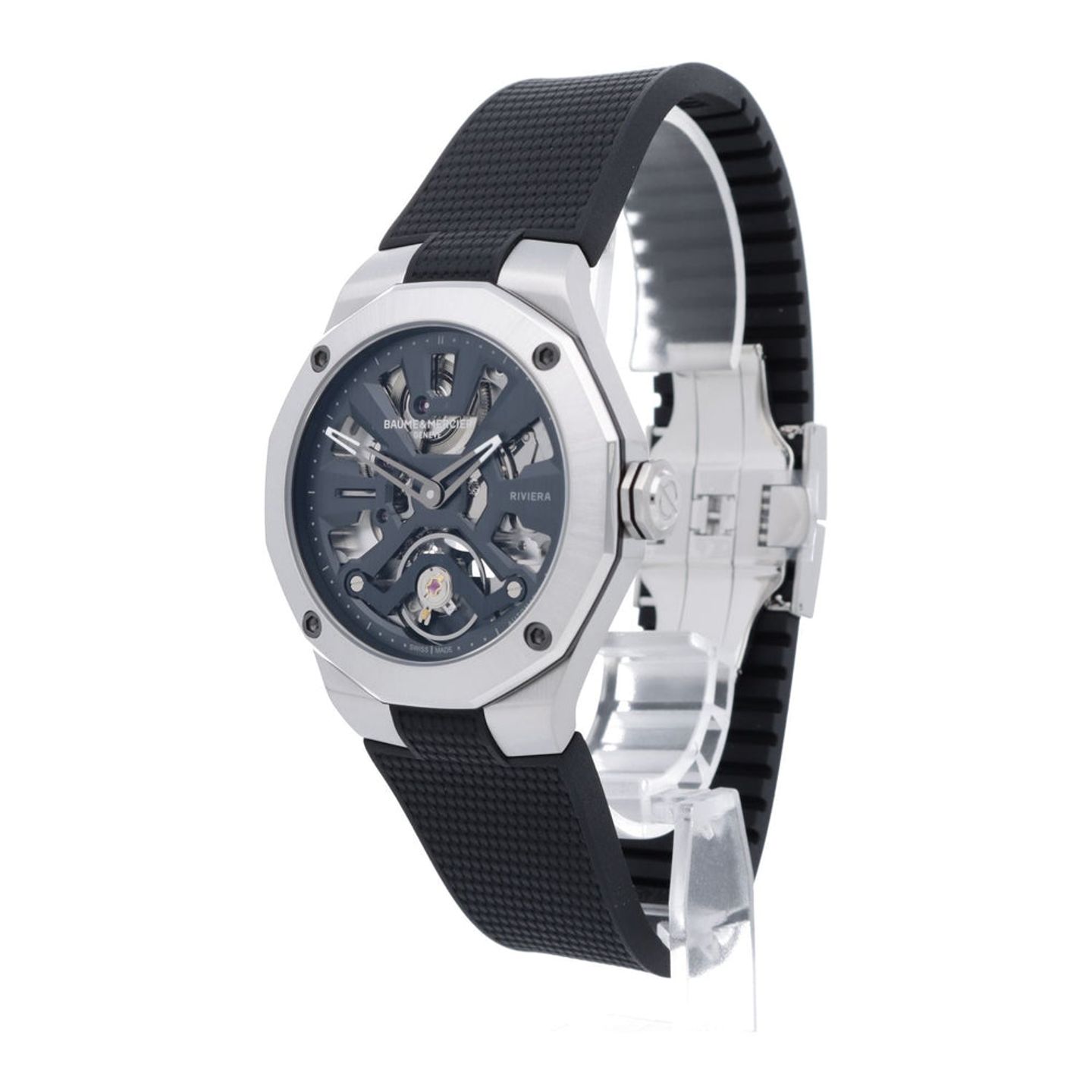 Baume & Mercier Riviera M0A10721 (2025) - Zwart wijzerplaat 42mm Staal (7/7)