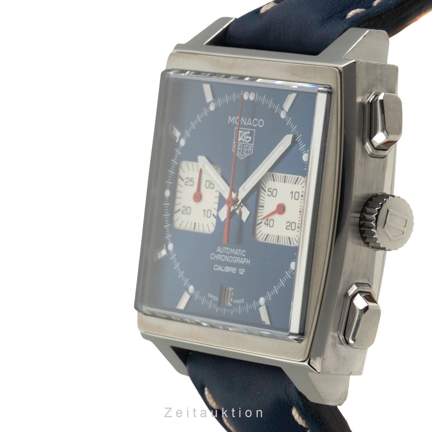TAG Heuer Monaco Calibre 12 CAW2111 (2005) - Blue dial 39 mm Steel case (5/8)