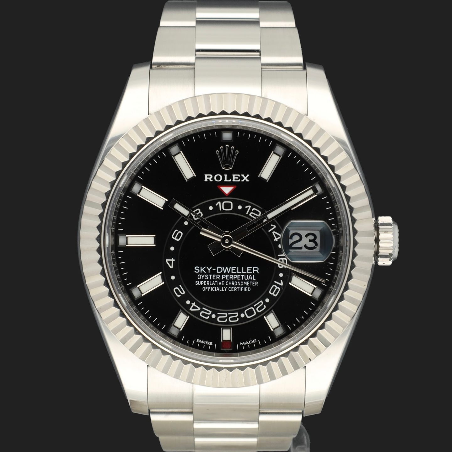 Rolex Sky-Dweller 326934 (2019) - Black dial 42 mm Steel case (3/8)