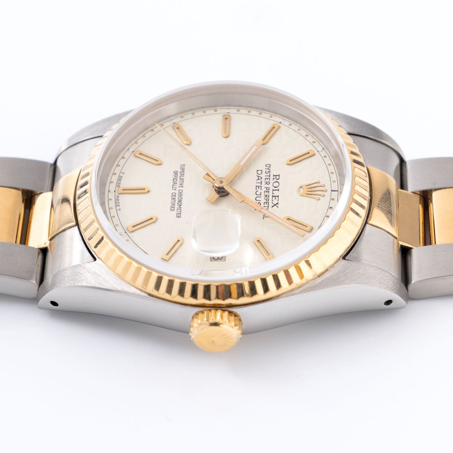 Rolex Datejust 36 16233 (1988) - Yellow dial 36 mm Yellow Gold case (5/7)