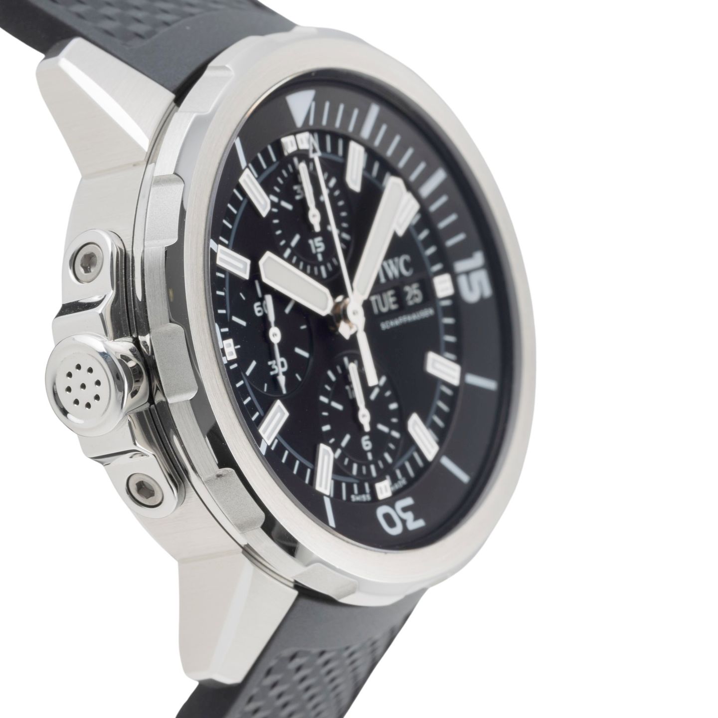 IWC Aquatimer Chronograph IW376803 (Onbekend (willekeurig serienummer)) - Zwart wijzerplaat 44mm Staal (7/8)