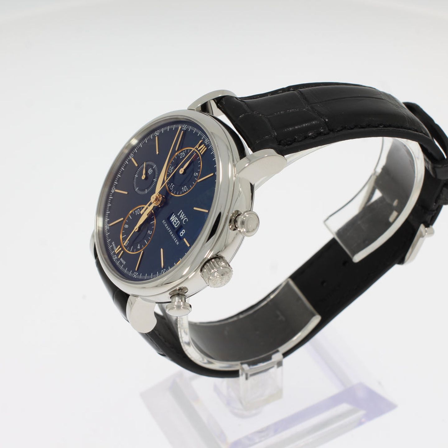 IWC Portofino Chronograph IW391036 (2024) - Blauw wijzerplaat 42mm Staal (2/4)