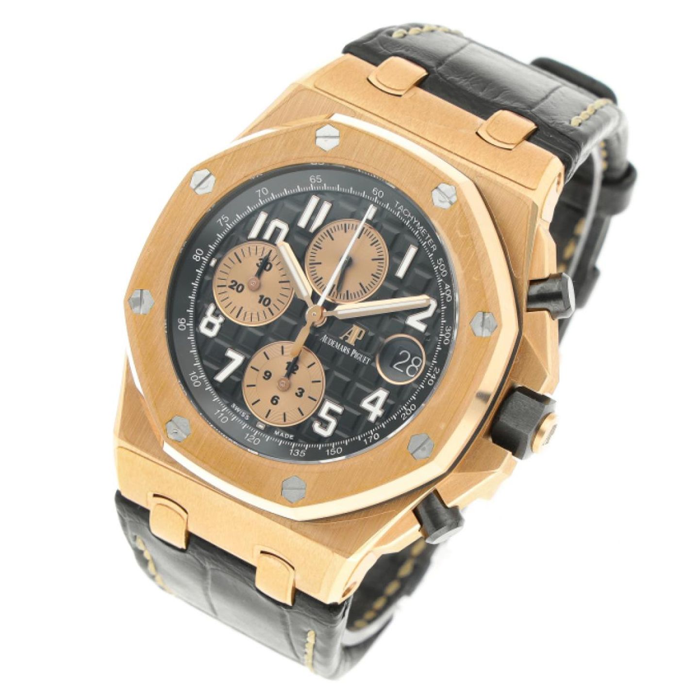 Audemars Piguet Royal Oak Offshore Chronograph 26470OR.OO.A002CR.02 (2021) - Black dial 42 mm Rose Gold case (2/8)