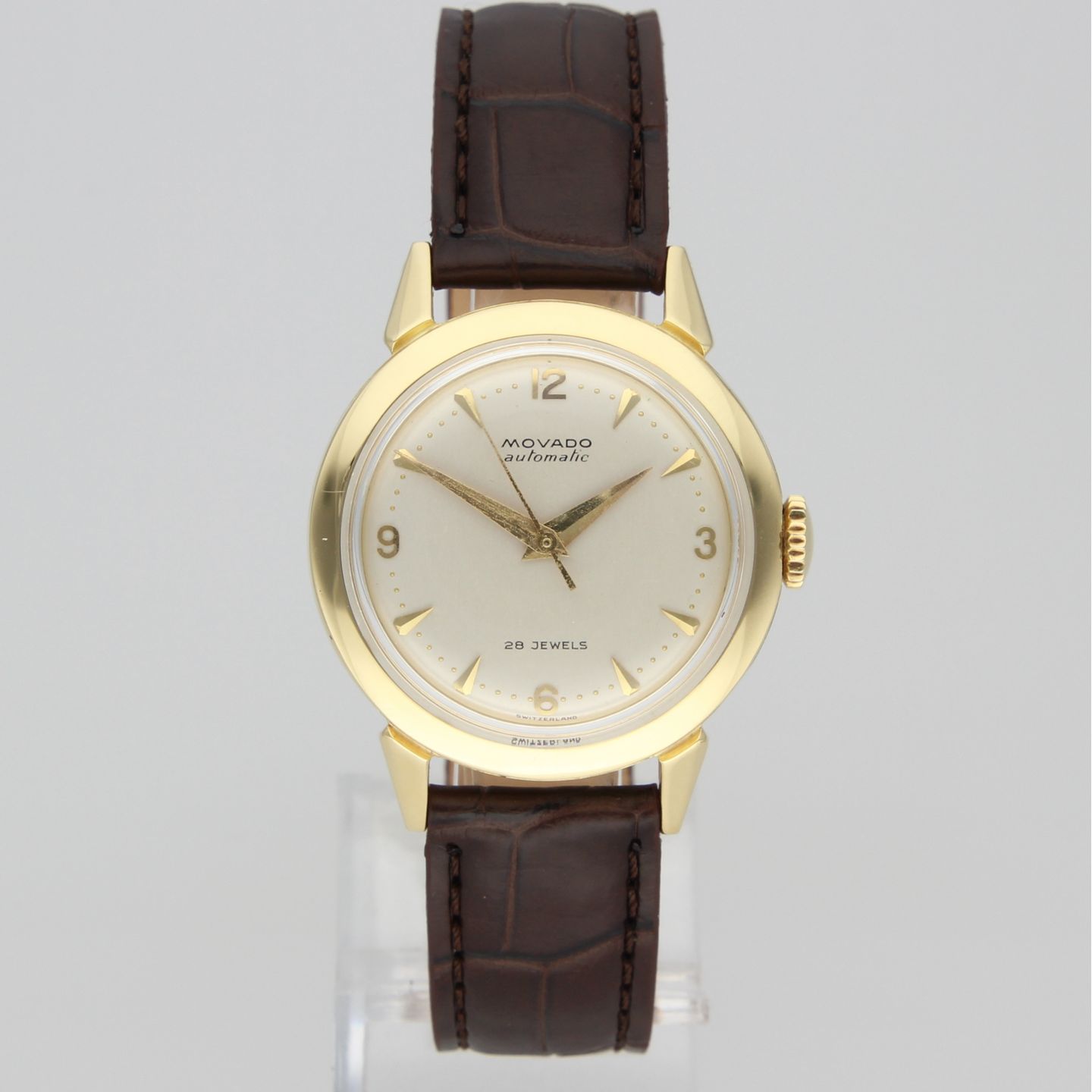 Movado Automatic 1161 (Unknown (random serial)) - Silver dial 30 mm Yellow Gold case (2/8)