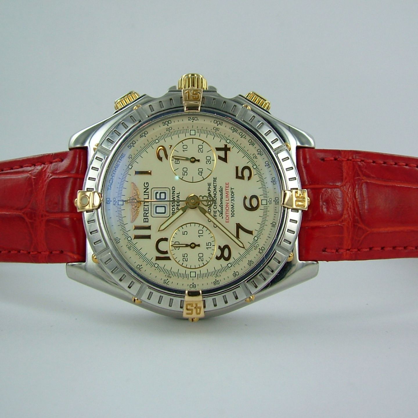 Breitling Crosswind Special B44356 (2003) - White dial 44 mm Gold/Steel case (1/6)