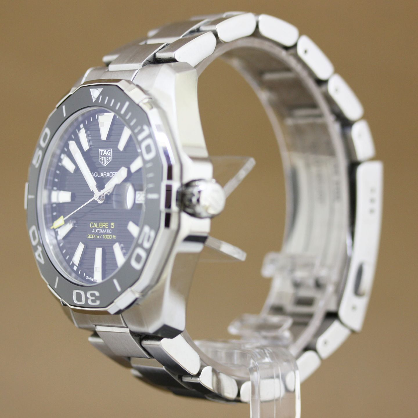 TAG Heuer Aquaracer 300M WAY201A.BA0927 (2017) - Zwart wijzerplaat 43mm Staal (5/8)