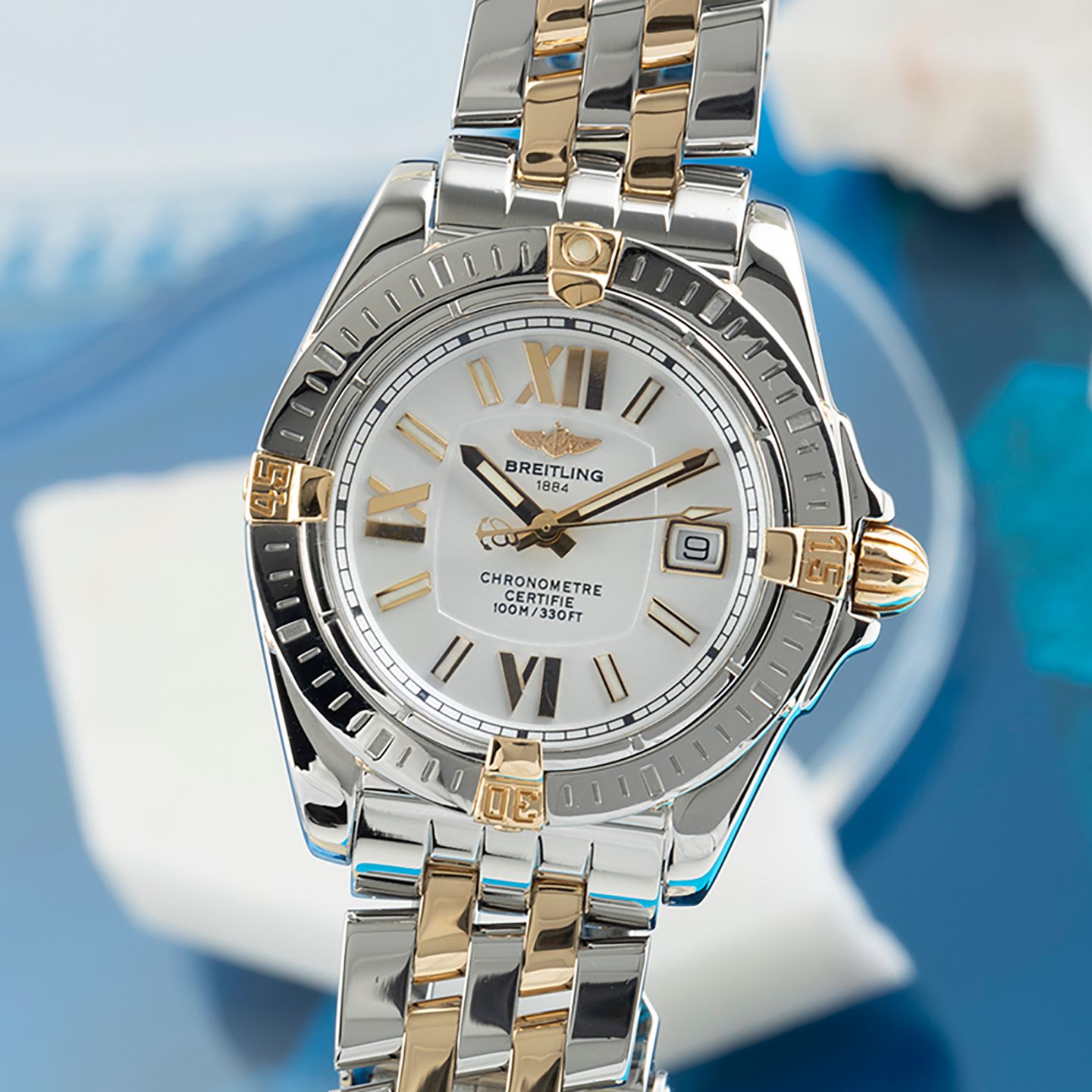 Breitling Cockpit Lady B71356 (2006) - Zilver wijzerplaat 32mm Goud/Staal (3/8)