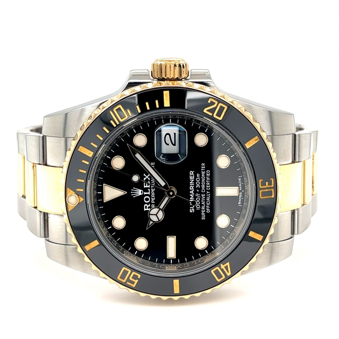 Rolex Submariner Date 116613LN (2020) - Black dial 40 mm Gold/Steel case (1/8)