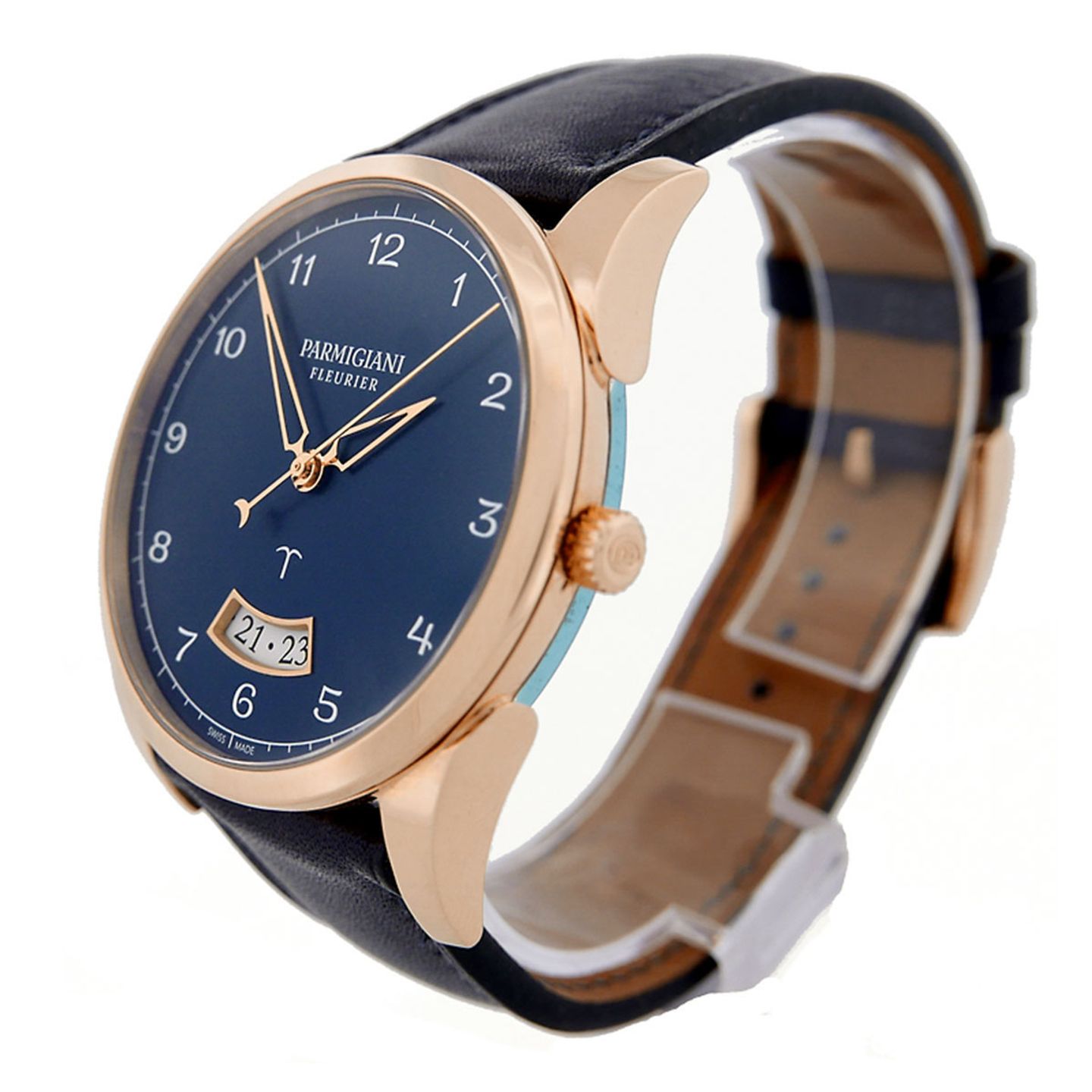 Parmigiani Fleurier Tonda PFS222-1000601-HA3131 (2020) - Blue dial 39 mm Rose Gold case (2/5)