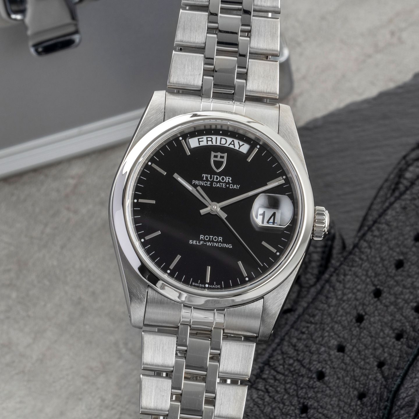 Tudor Prince Date 76200 (2005) - Black dial 36 mm Steel case (3/8)