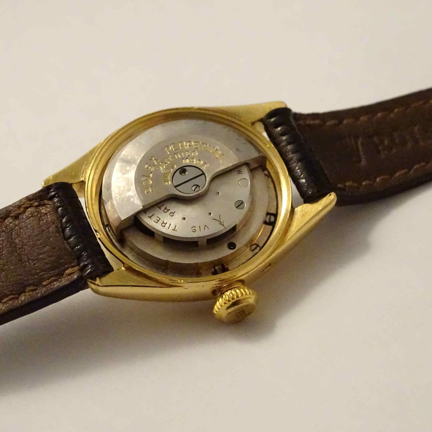 Rolex Vintage 4486 (1946) - Gold dial 24 mm Yellow Gold case (7/8)