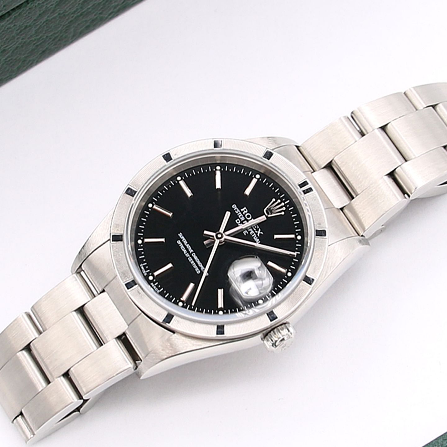 Rolex Oyster Perpetual Date 15210 (Unknown (random serial)) - 34 mm Steel case (1/6)