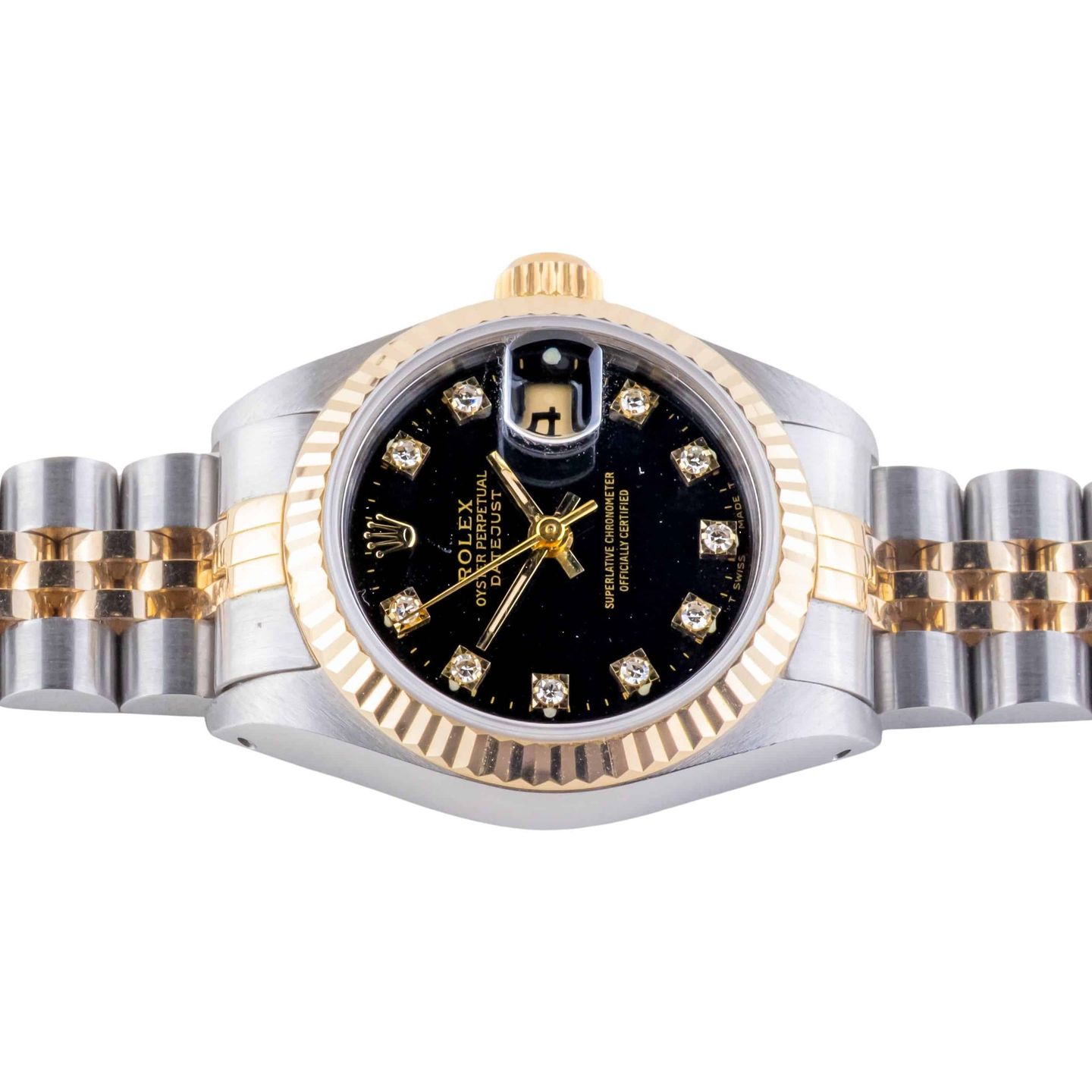 Rolex Lady-Datejust 69173 (1991) - Black dial 26 mm Gold/Steel case (5/8)