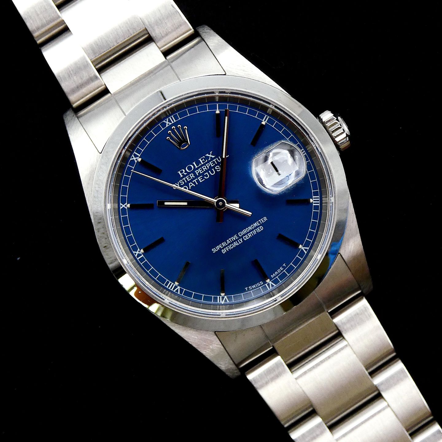 Rolex Datejust 36 16200 (1999) - Blue dial 36 mm Steel case (3/3)