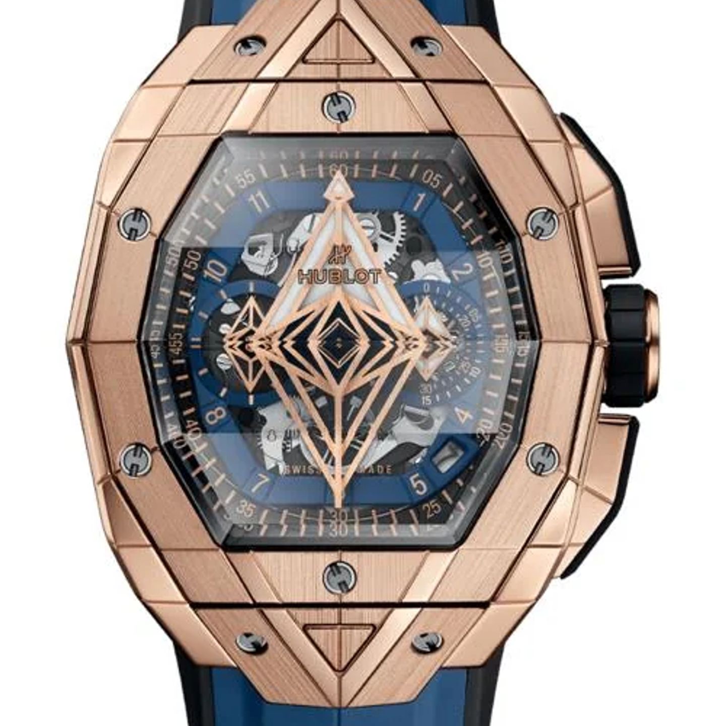 Hublot Big Bang Sang Bleu 648.OX.0151.RX.MXM24 (2026) - Transparant wijzerplaat Onbekend Roségoud (1/1)