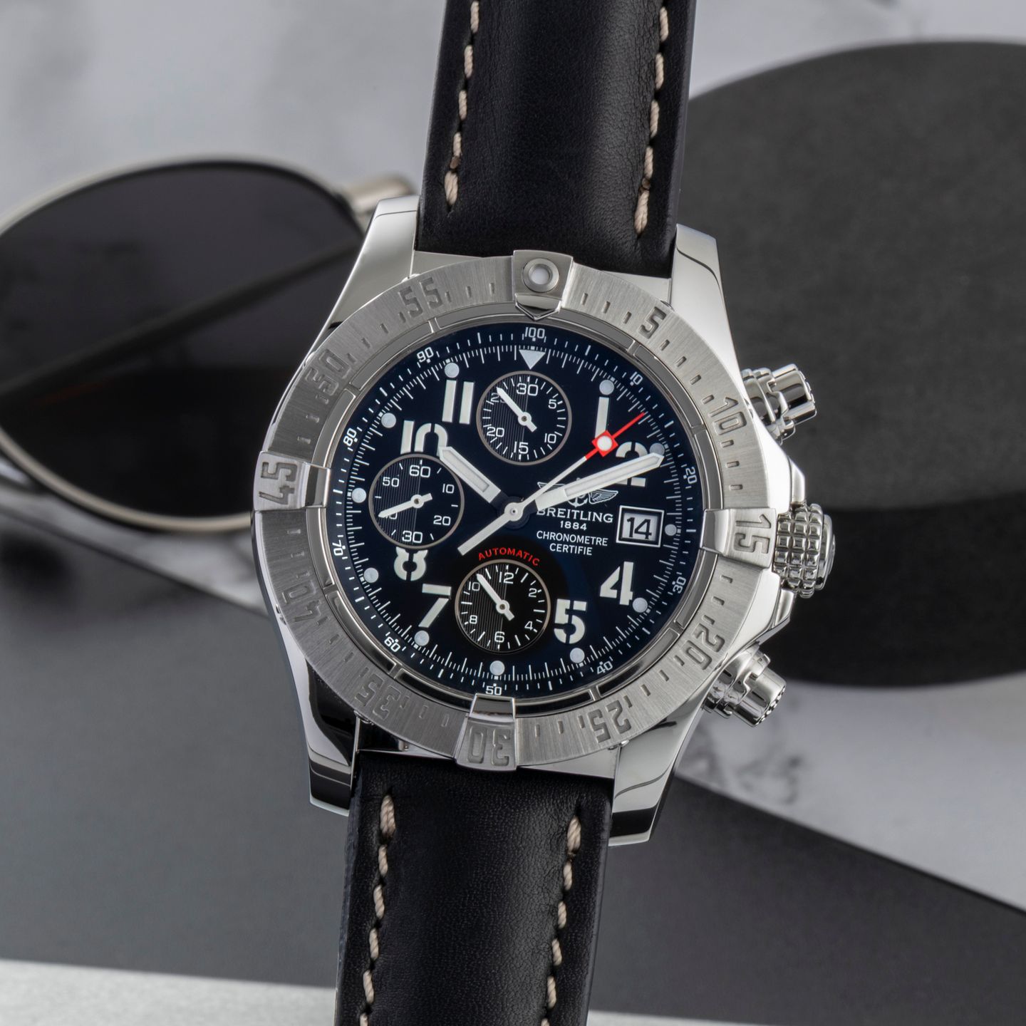Breitling Avenger Skyland A13380 (Unknown (random serial)) - Black dial 45 mm Steel case (3/8)