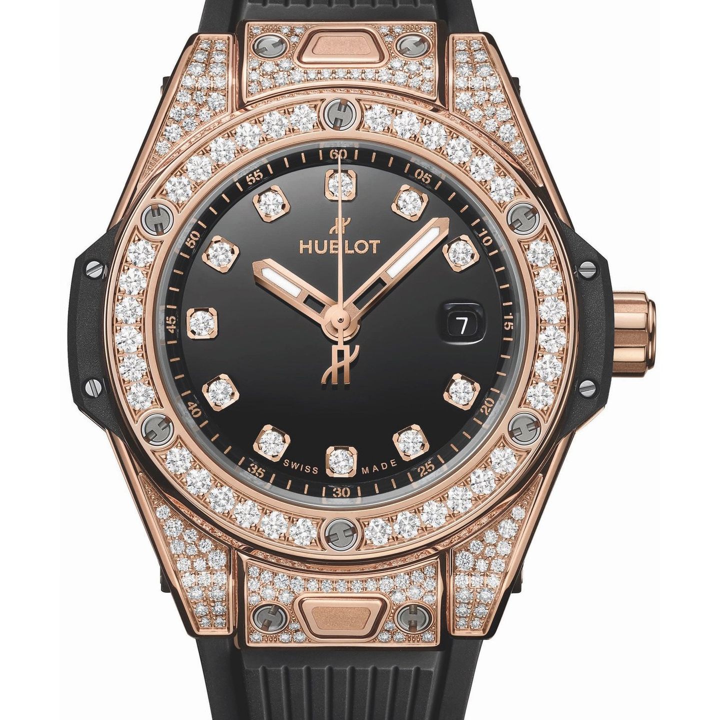 Hublot Big Bang 485.OX.1280.RX.1604 (2022) - Zwart wijzerplaat 33mm Goud/Staal (1/1)