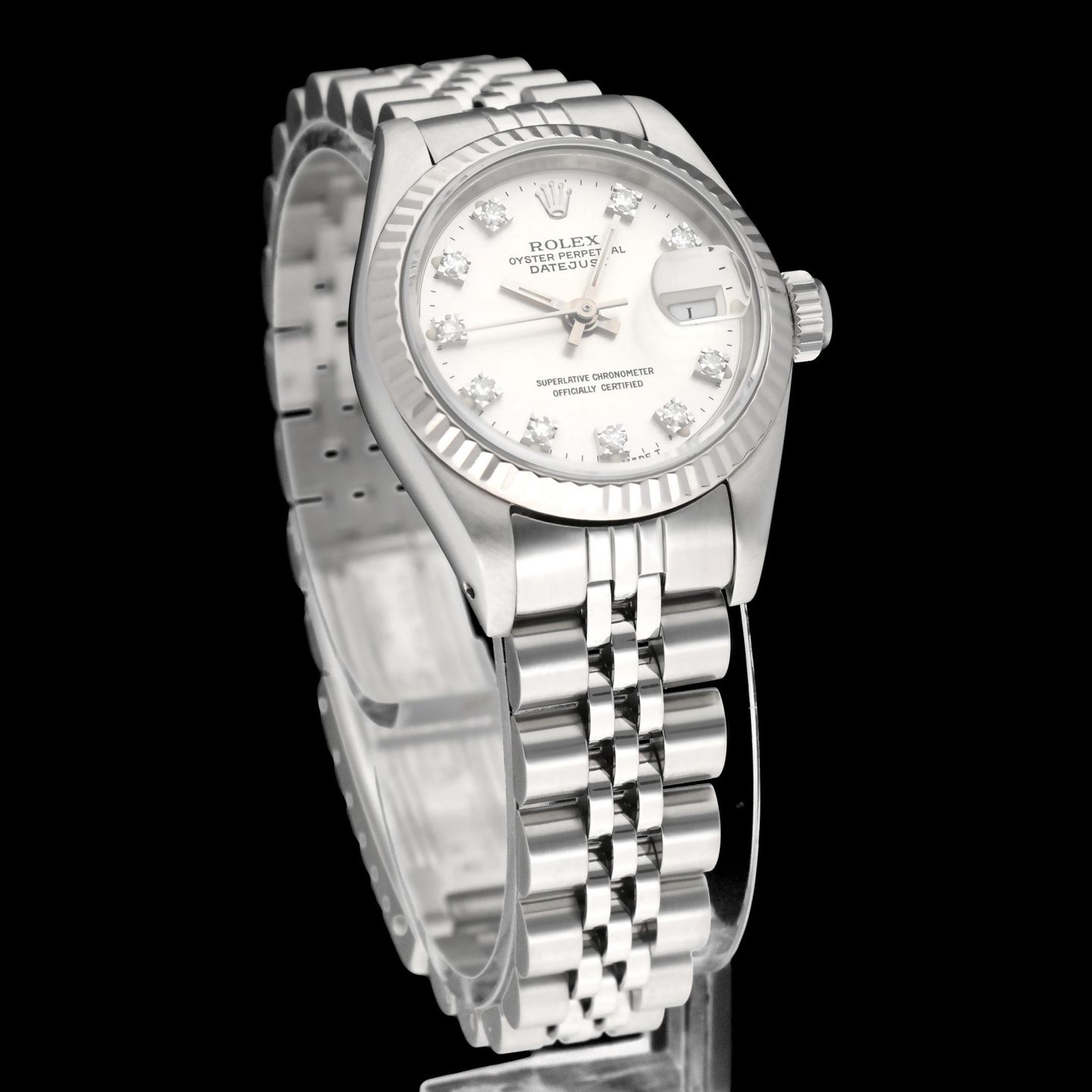 Rolex Lady-Datejust 69174 (1989) - Silver dial 26 mm Steel case (3/8)