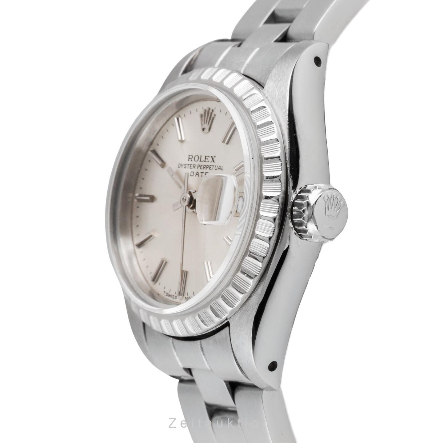 Rolex Oyster Perpetual Lady Date 69240 (1991) - Silver dial 26 mm Steel case (5/8)