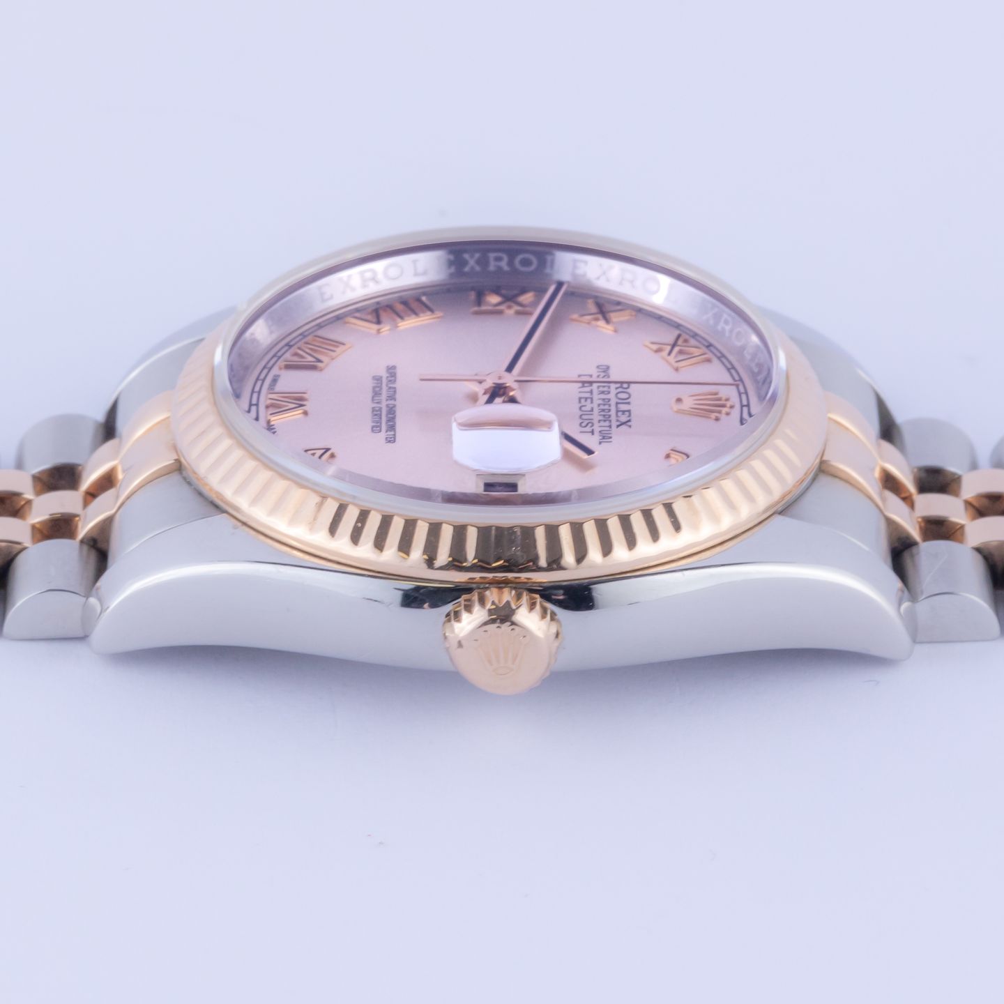 Rolex Datejust 36 116231 (Unknown (random serial)) - Pink dial 36 mm Gold/Steel case (6/8)