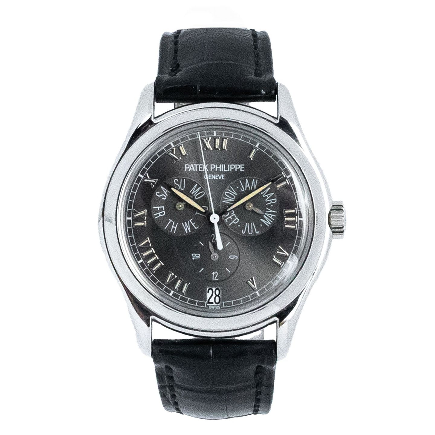 Patek Philippe Annual Calendar 5035P (Unknown (random serial)) - Black dial 38 mm Platinum case (1/4)