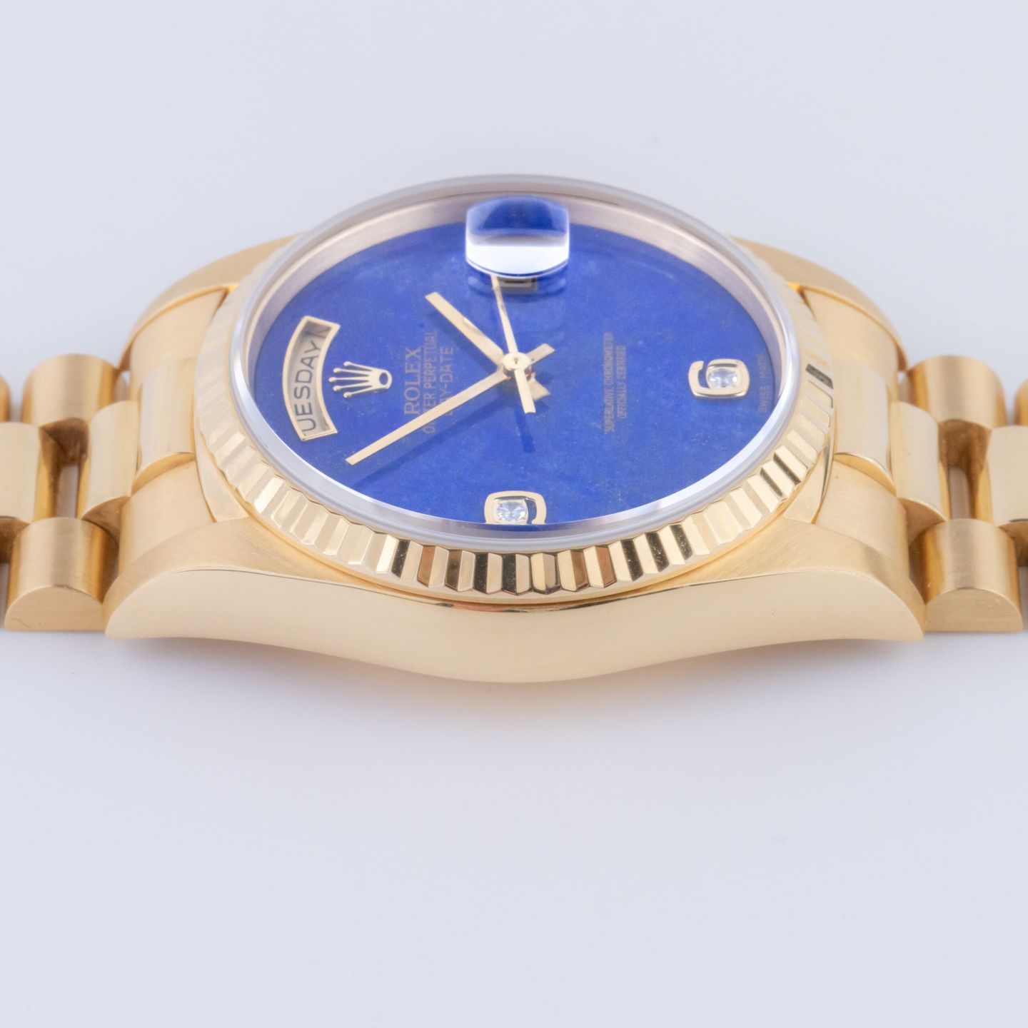 Rolex Day-Date 36 18238 (1993) - Blue dial 36 mm Yellow Gold case (4/8)