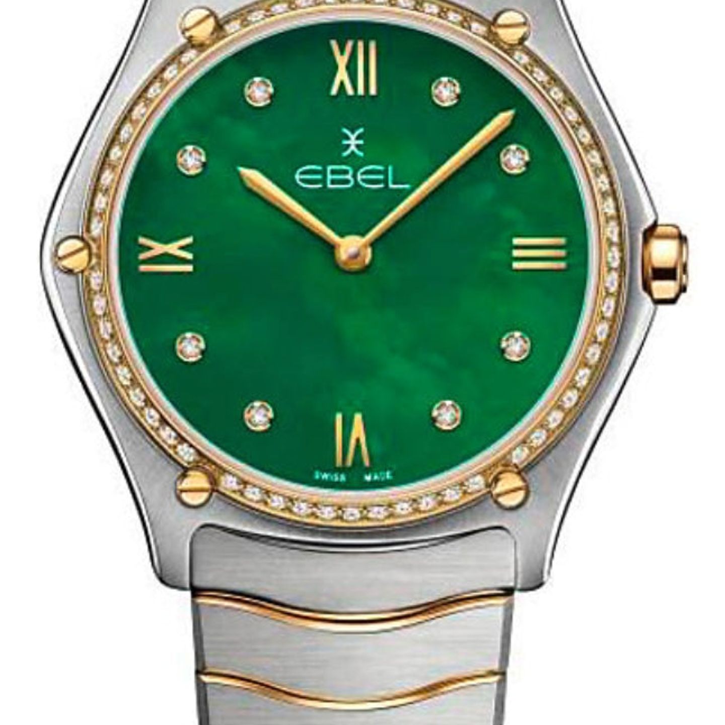 Ebel Sport 1216546 (2024) - Green dial Gold/Steel case (1/1)