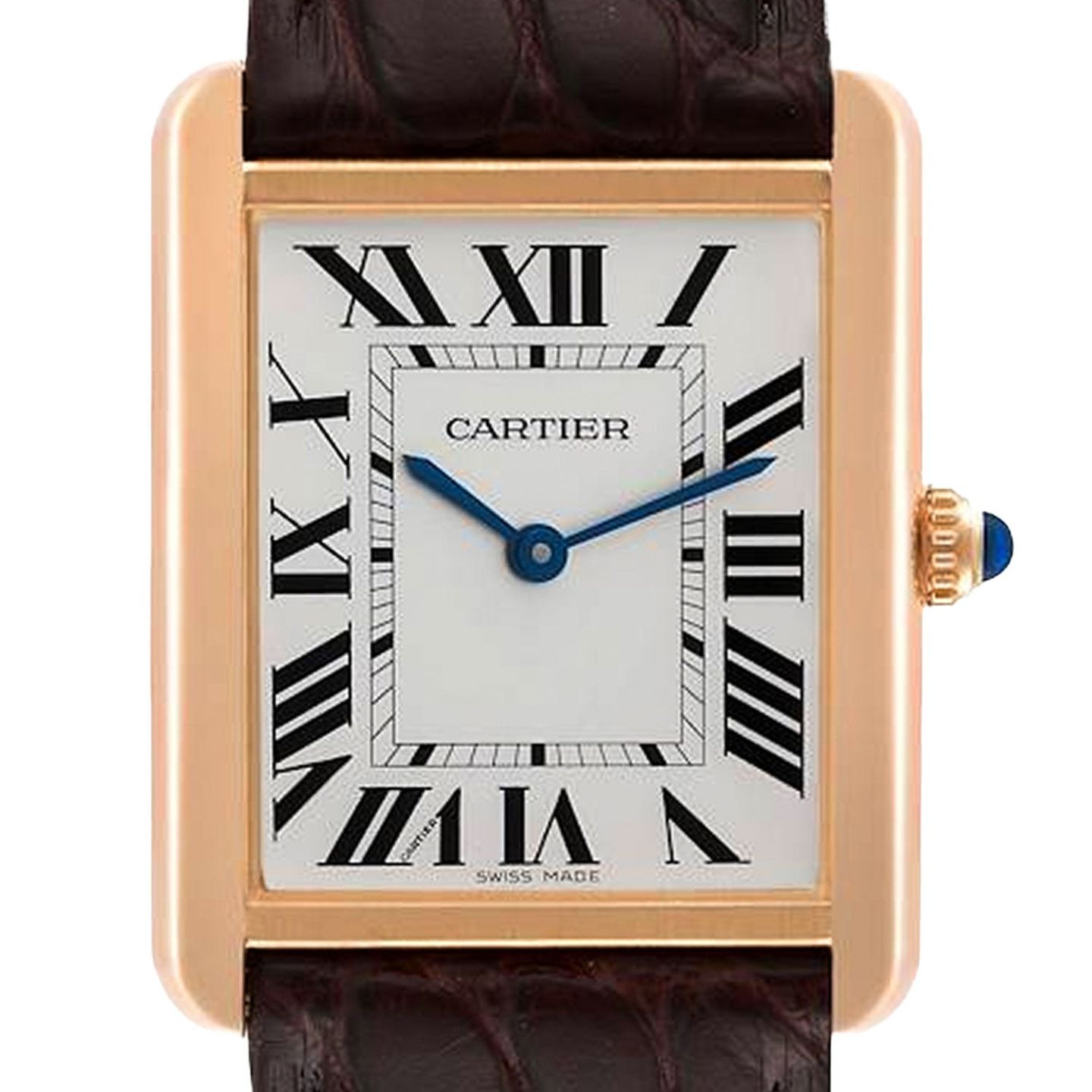Cartier Tank Solo W5200025 (2016) - Silver dial 35 mm Rose Gold case (2/3)