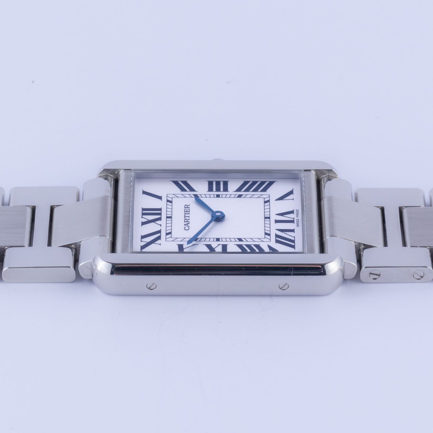 Cartier Tank Solo 3169 (2016) - Wit wijzerplaat 27mm Staal (5/6)