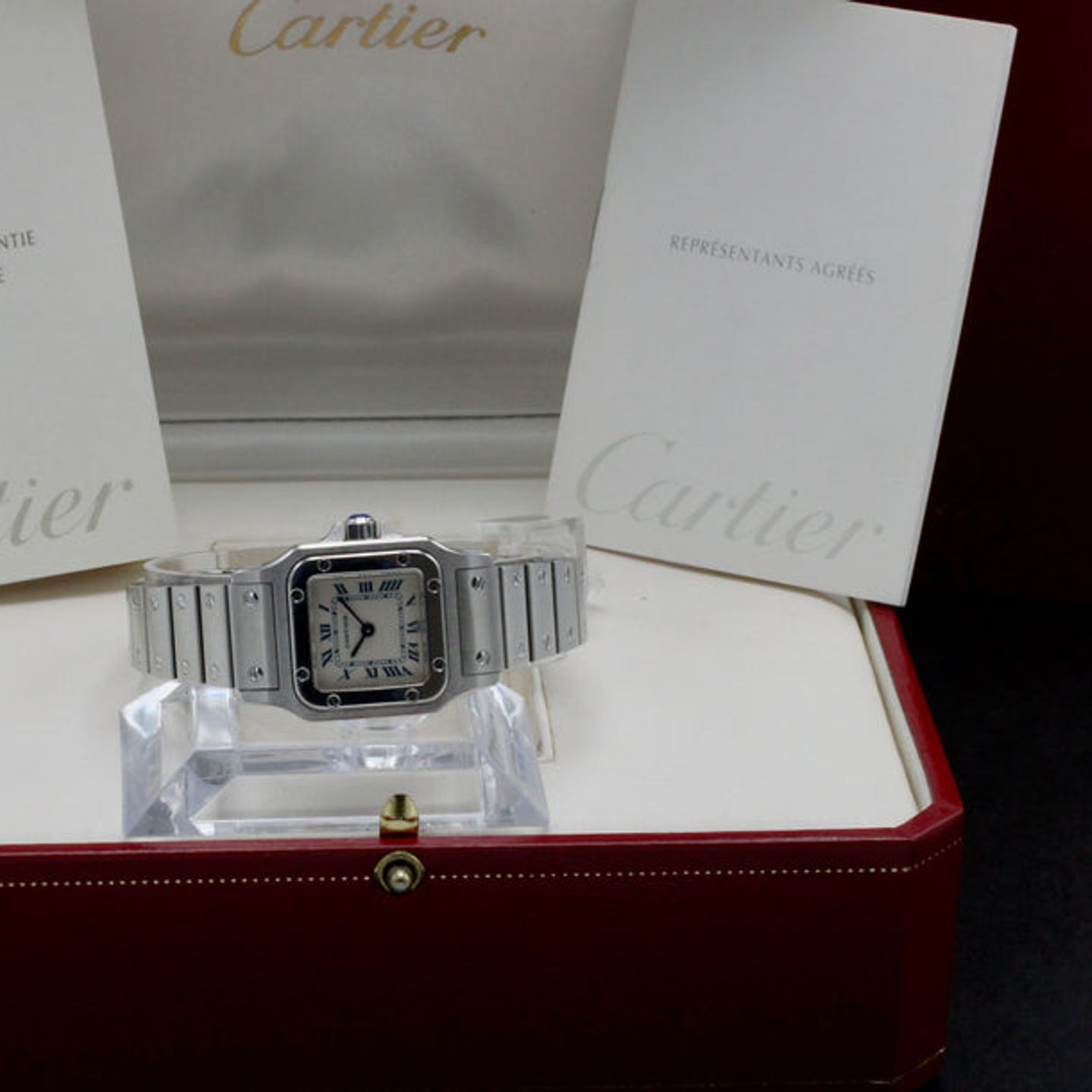 Cartier Santos Galbée 1565 (1999) - White dial 24 mm Steel case (3/7)