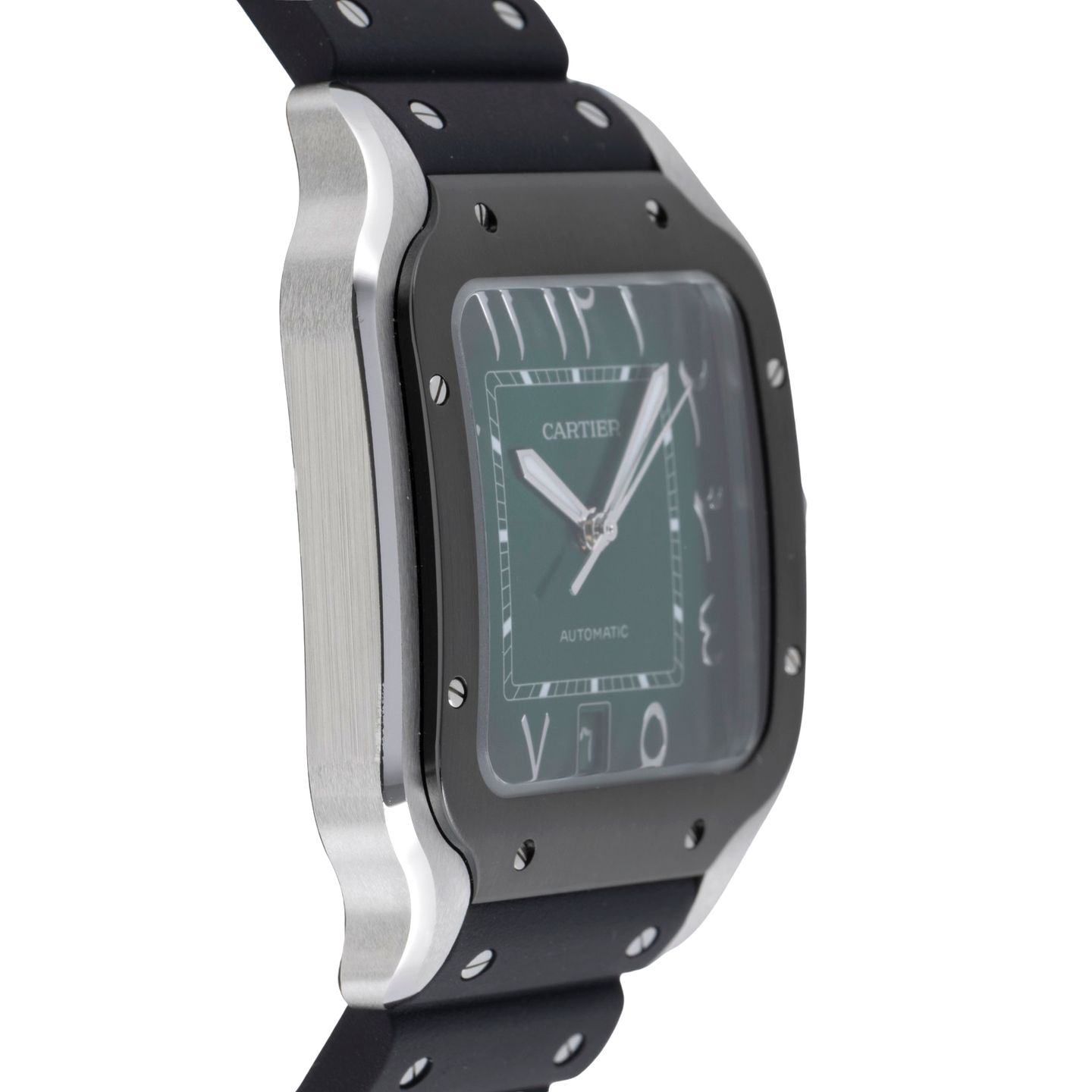Cartier Santos WSSA0055 (2024) - Green dial 40 mm Steel case (7/8)