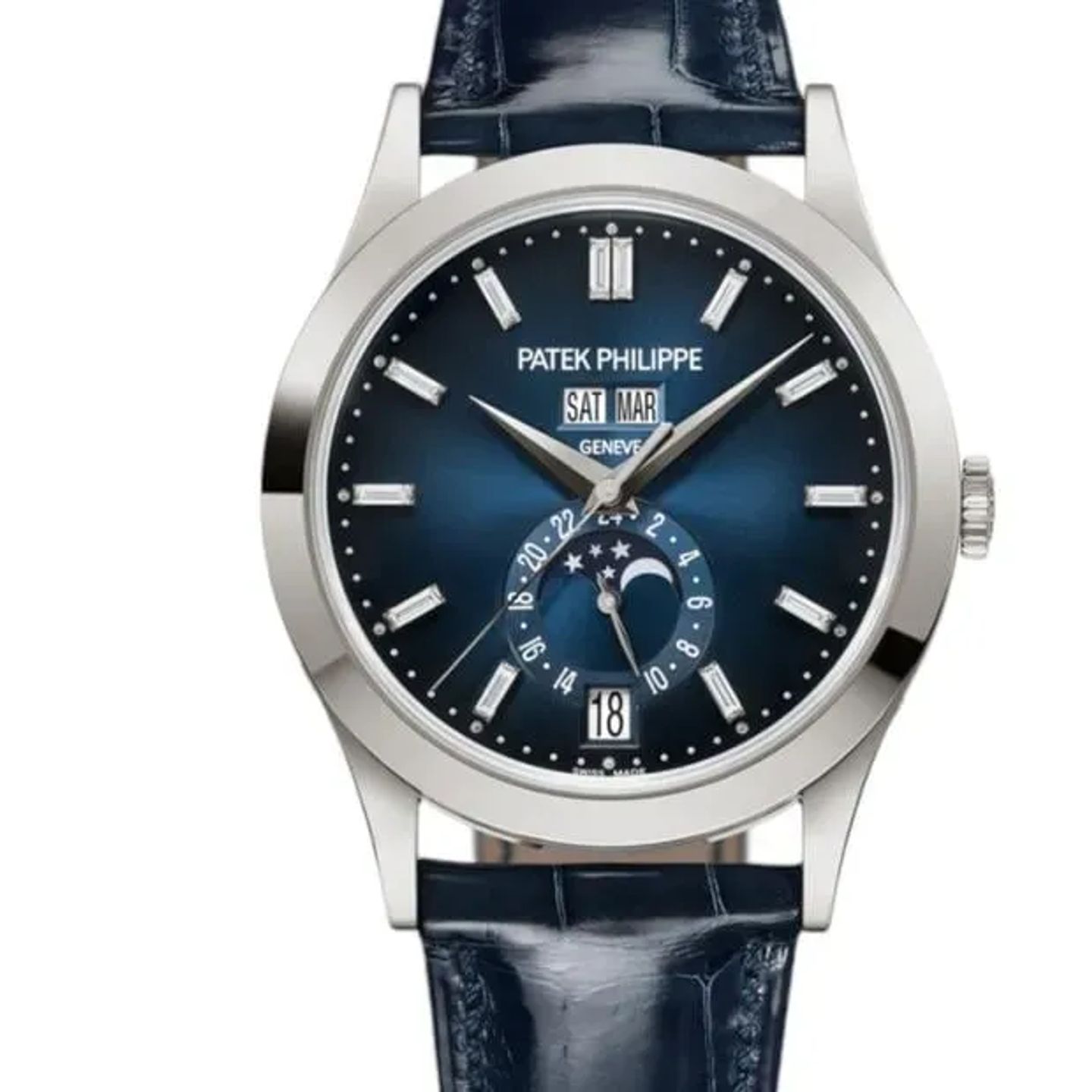 Patek Philippe Annual Calendar 5396G-017 (2024) - Blue dial 39 mm White Gold case (3/6)
