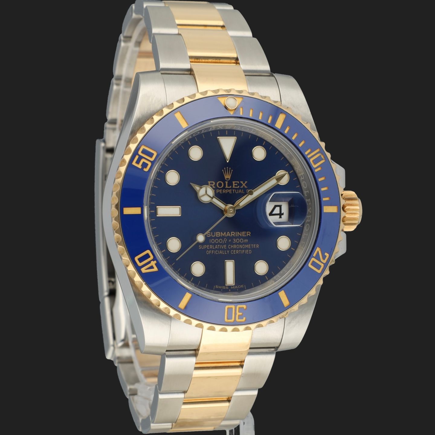 Rolex Submariner Date 116613LB (2017) - Blue dial 40 mm Gold/Steel case (4/8)