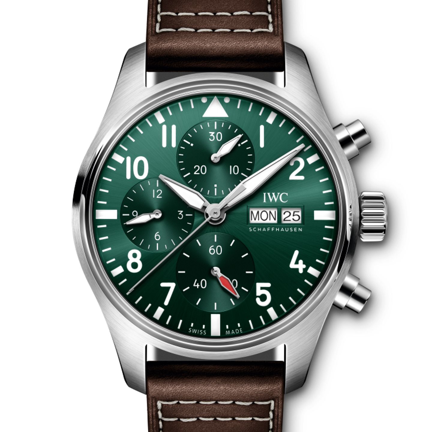 IWC Pilot Chronograph IW388103 (2024) - Groen wijzerplaat 41mm Staal (1/1)