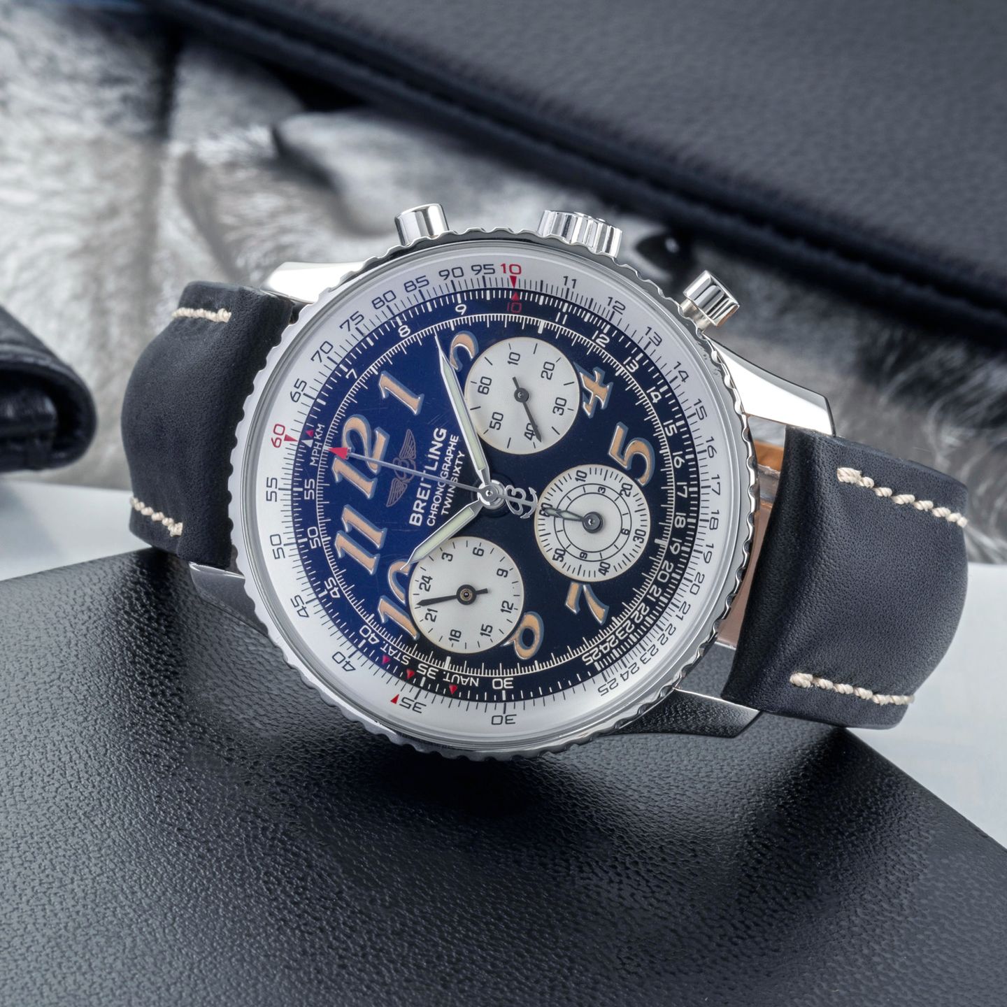 Breitling Navitimer A39022.1 (1999) - Zwart wijzerplaat 42mm Staal (2/8)