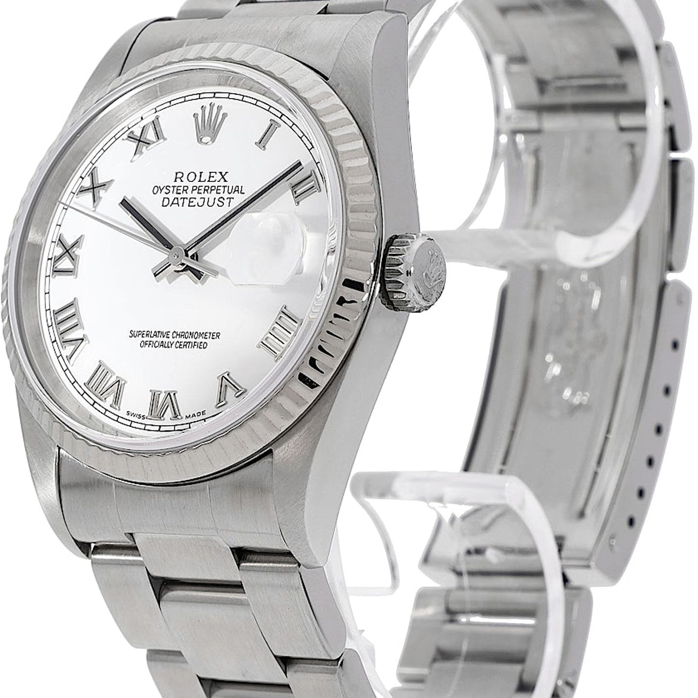 Rolex Datejust 36 16234 (Onbekend (willekeurig serienummer)) - Wit wijzerplaat 36mm Staal (3/5)