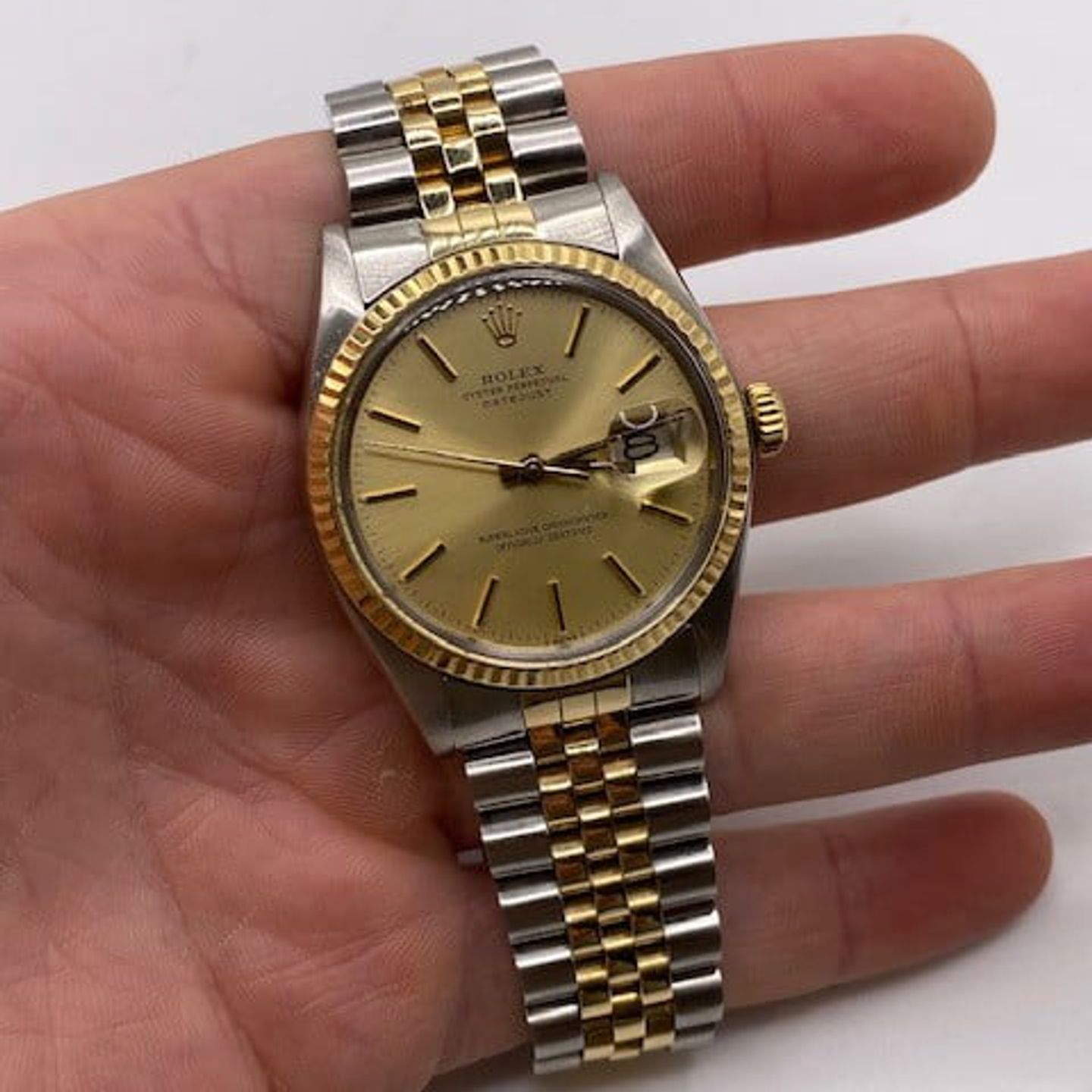 Rolex Datejust 36 16013 (1986) - 36 mm Gold/Steel case (3/8)