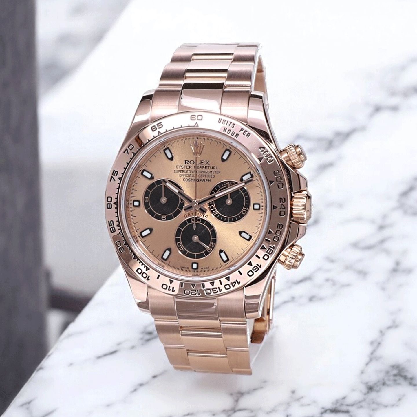 Rolex Daytona 116505 (2012) - Roze wijzerplaat 40mm Roségoud (1/7)