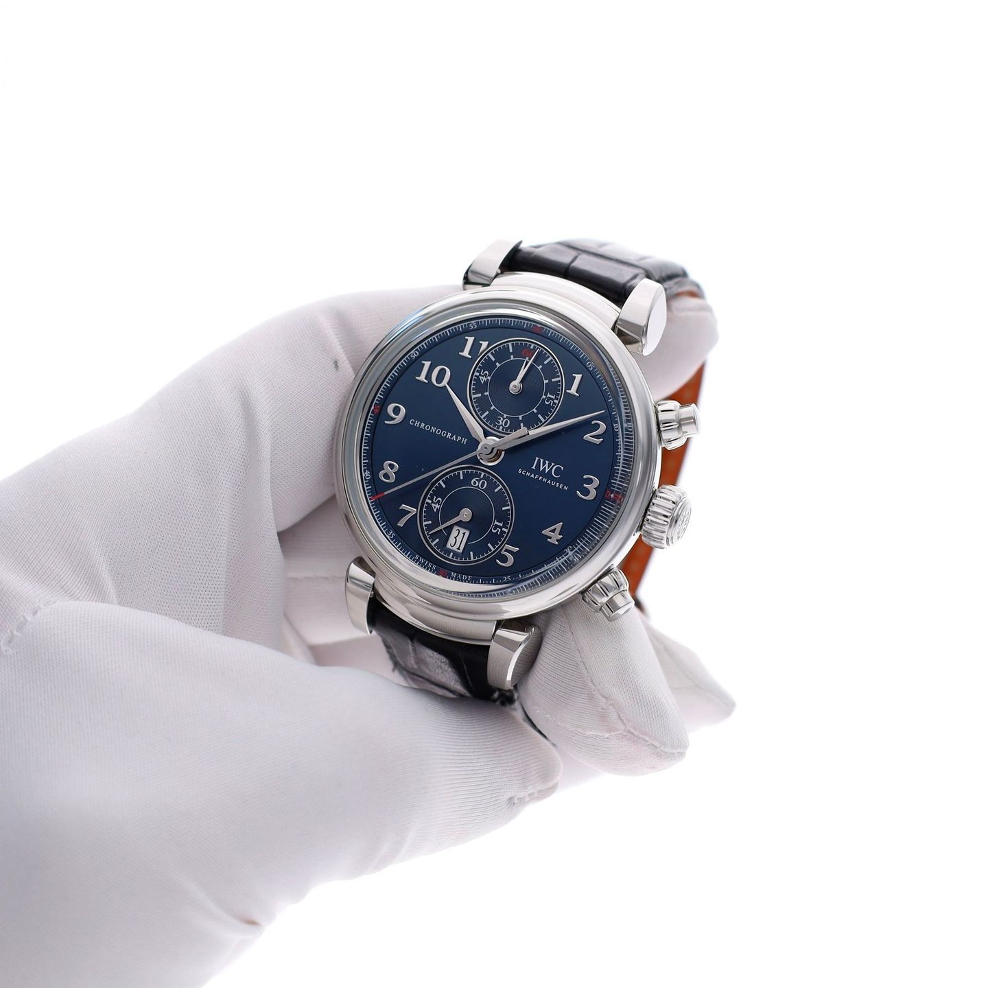 IWC Da Vinci Chronograph IW393402 (Unknown (random serial)) - Blue dial 42 mm Steel case (8/8)